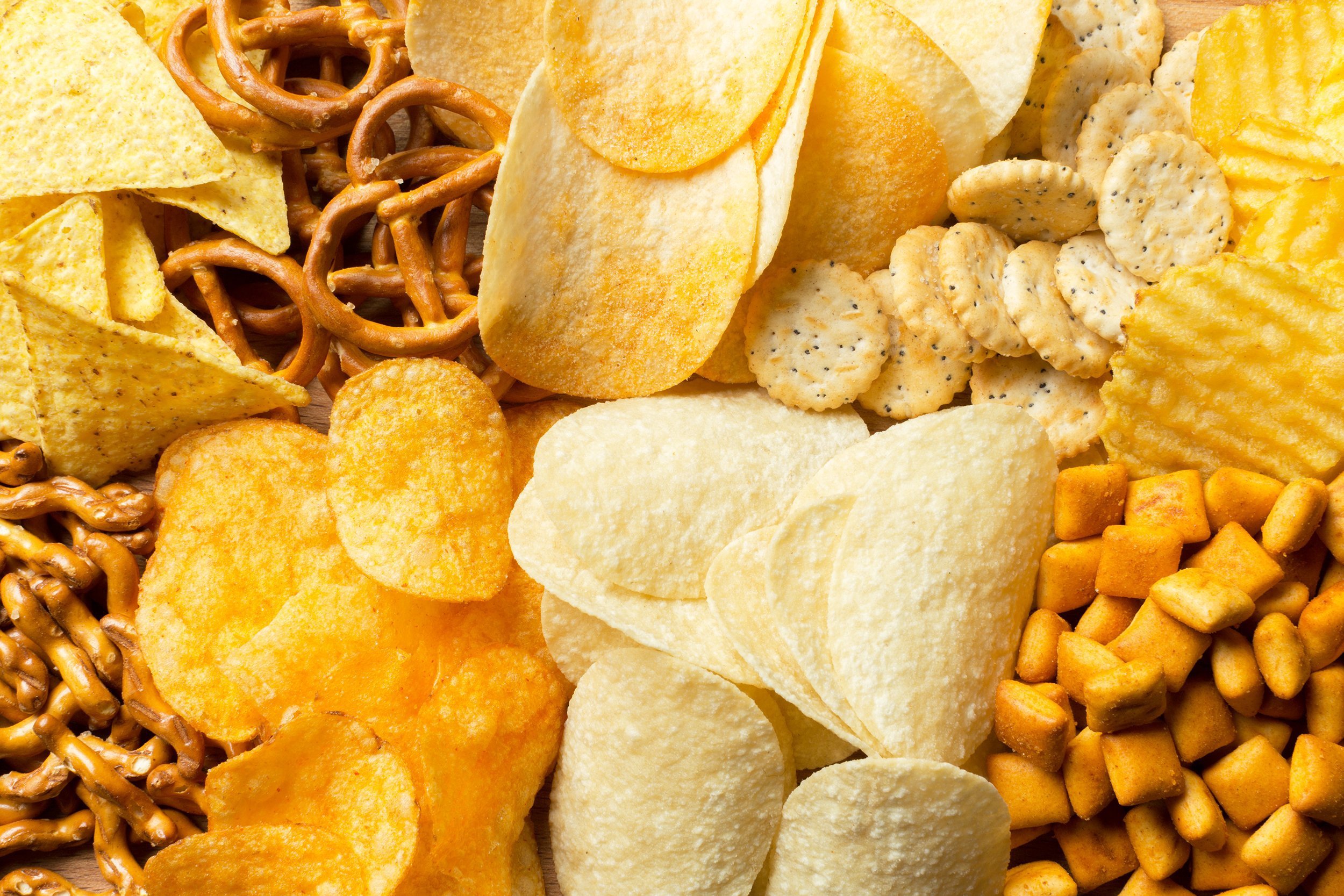 selection of salty snacks