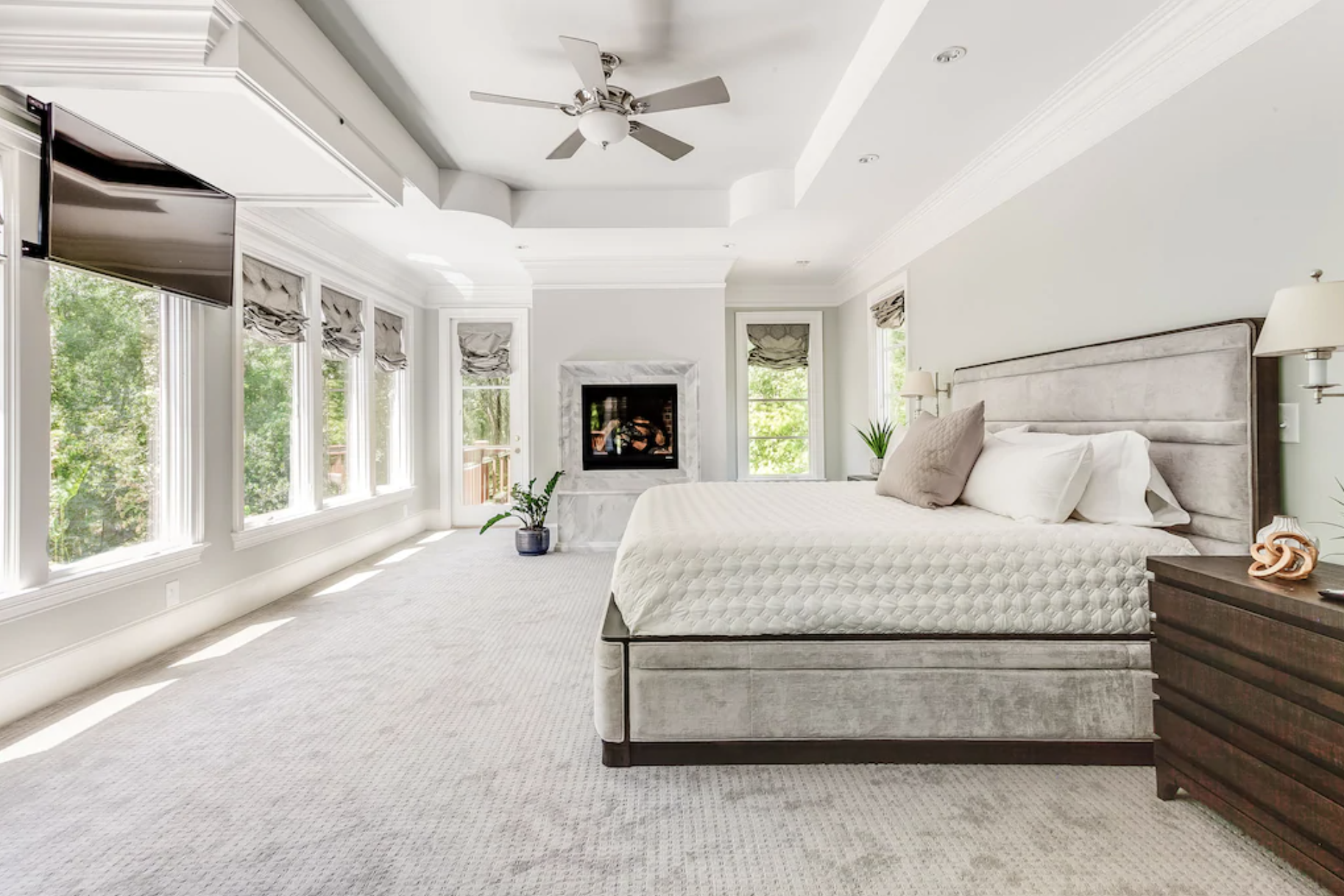Master Bedroom, North/West Buckhead Gorgeous Mediterranean House, Atlanta