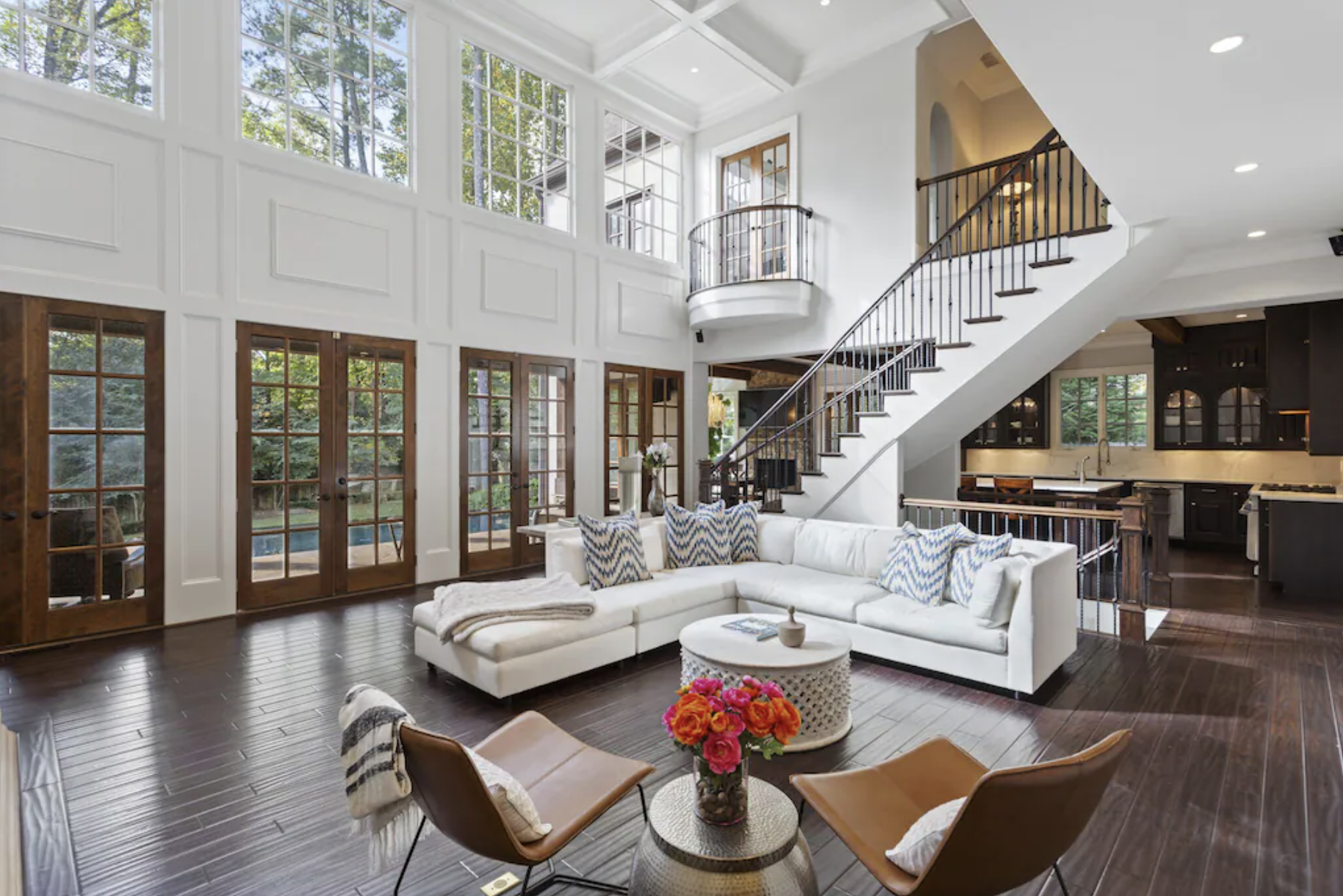 Expansive Living Room of The Gated Estate, Atlanta