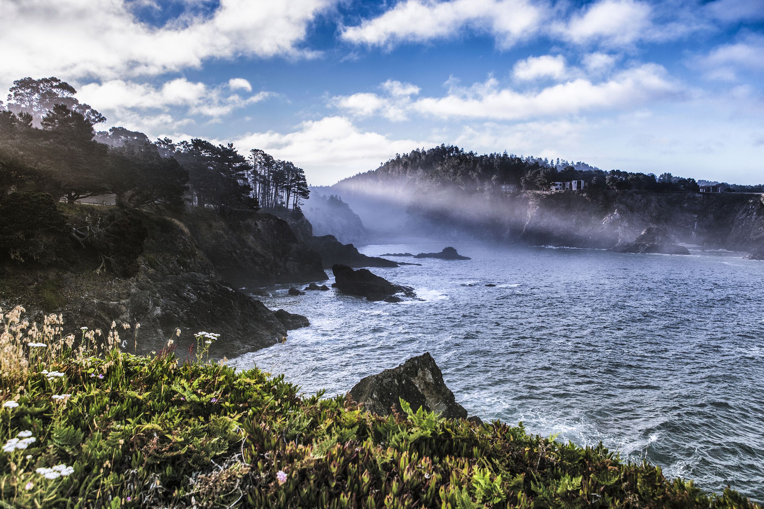 Scenic body of water in Mendocino, California