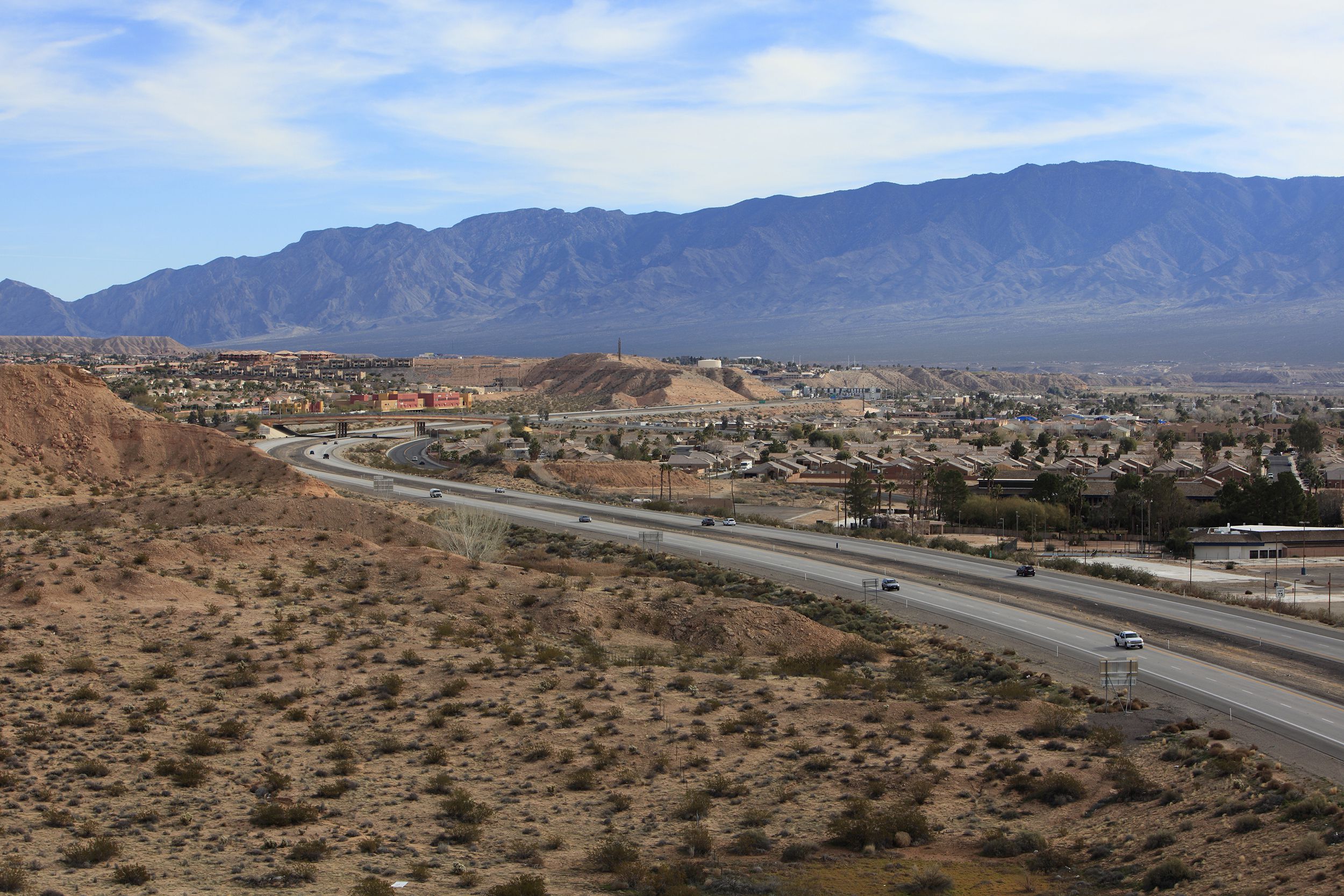 Desolate landscape of Mesquite, Nevada