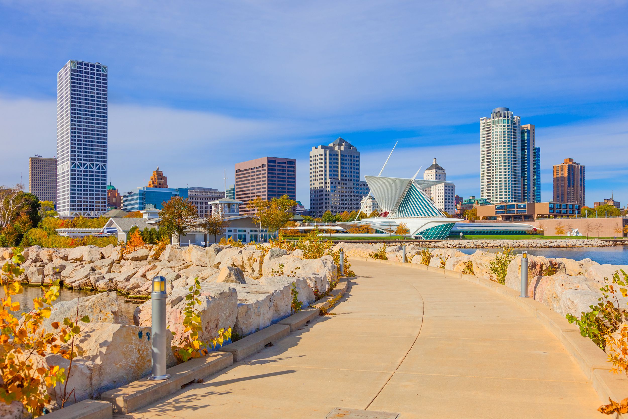 Milwaukee on a sunny autumn day
