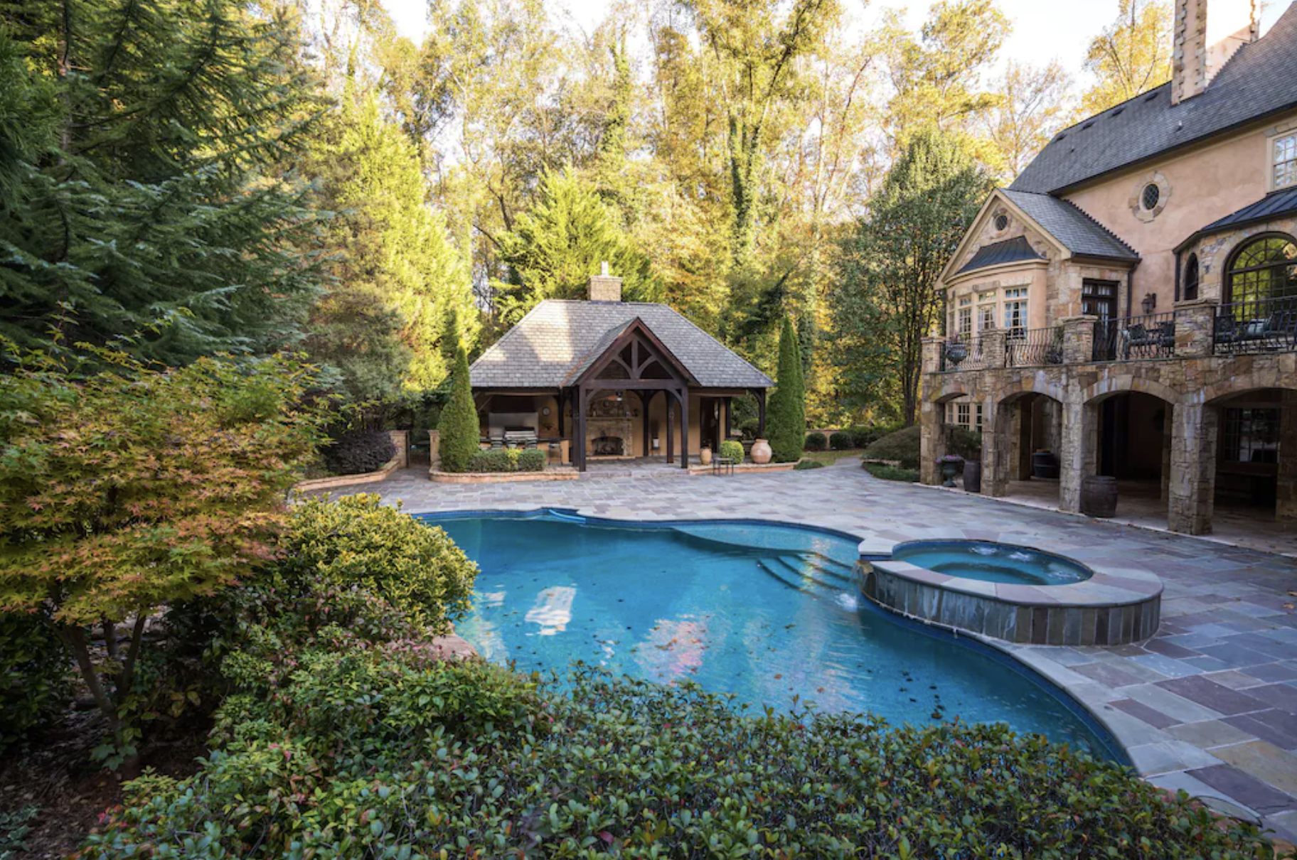Pool of 9-Bedroom Estate With Theater, Billiards, Irish Pub, Pool & Hot Tub, Marietta, Georgia