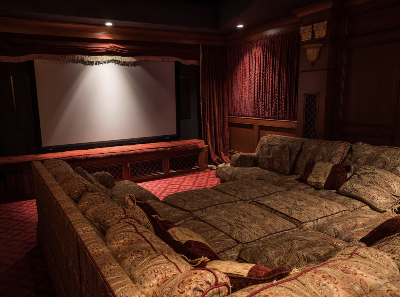 Theater of 9-Bedroom Estate With Theater, Billiards, Irish Pub, Pool & Hot Tub, Marietta, Georgia