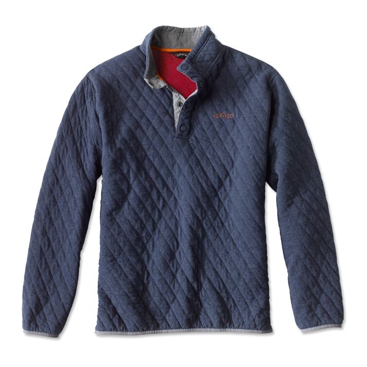 Orvis Men's Trout Bum Quilted Snap Sweatshirt