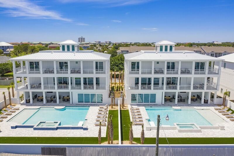 Side-by-Side Beach Mansions