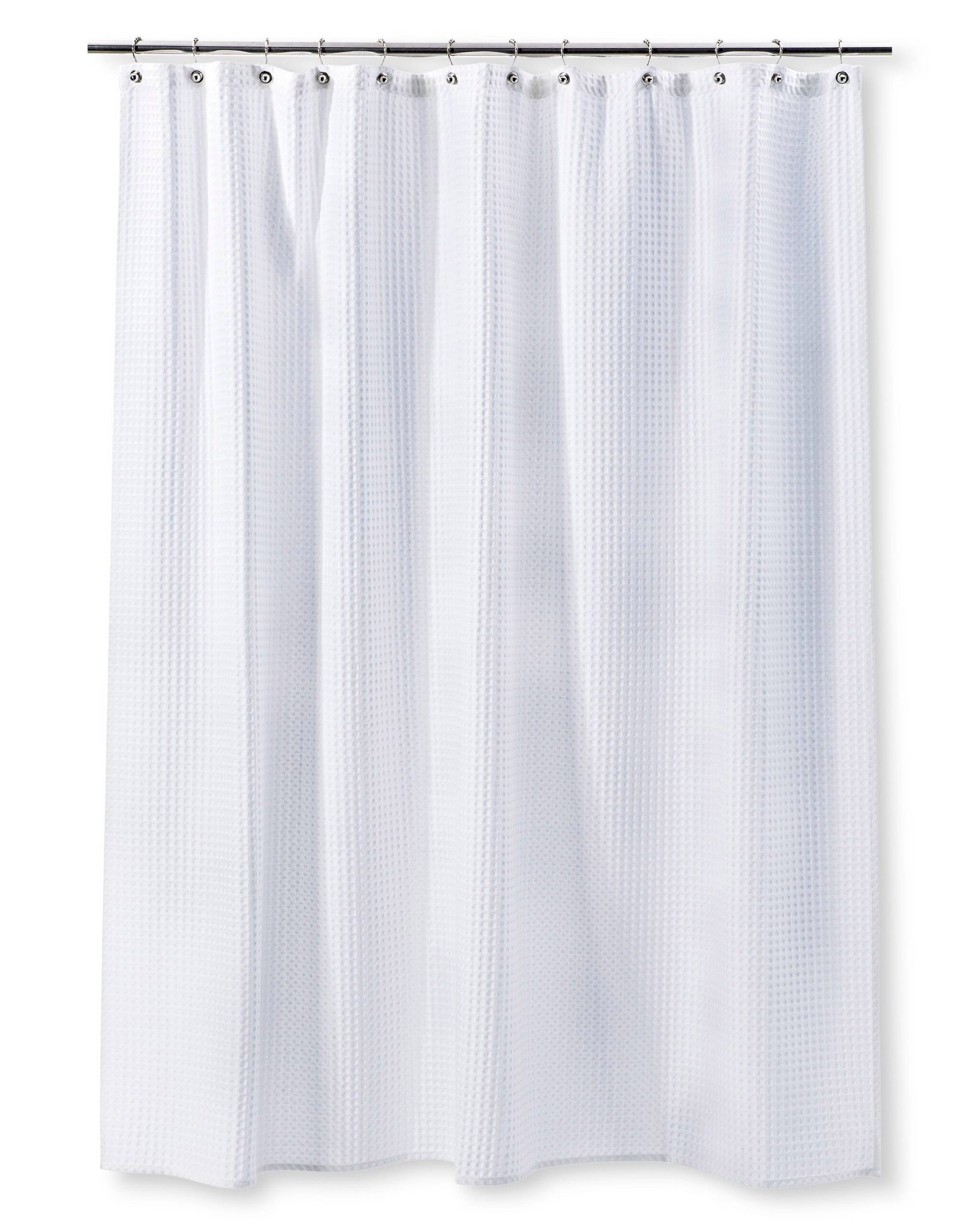 Threshold waffle weave shower curtain