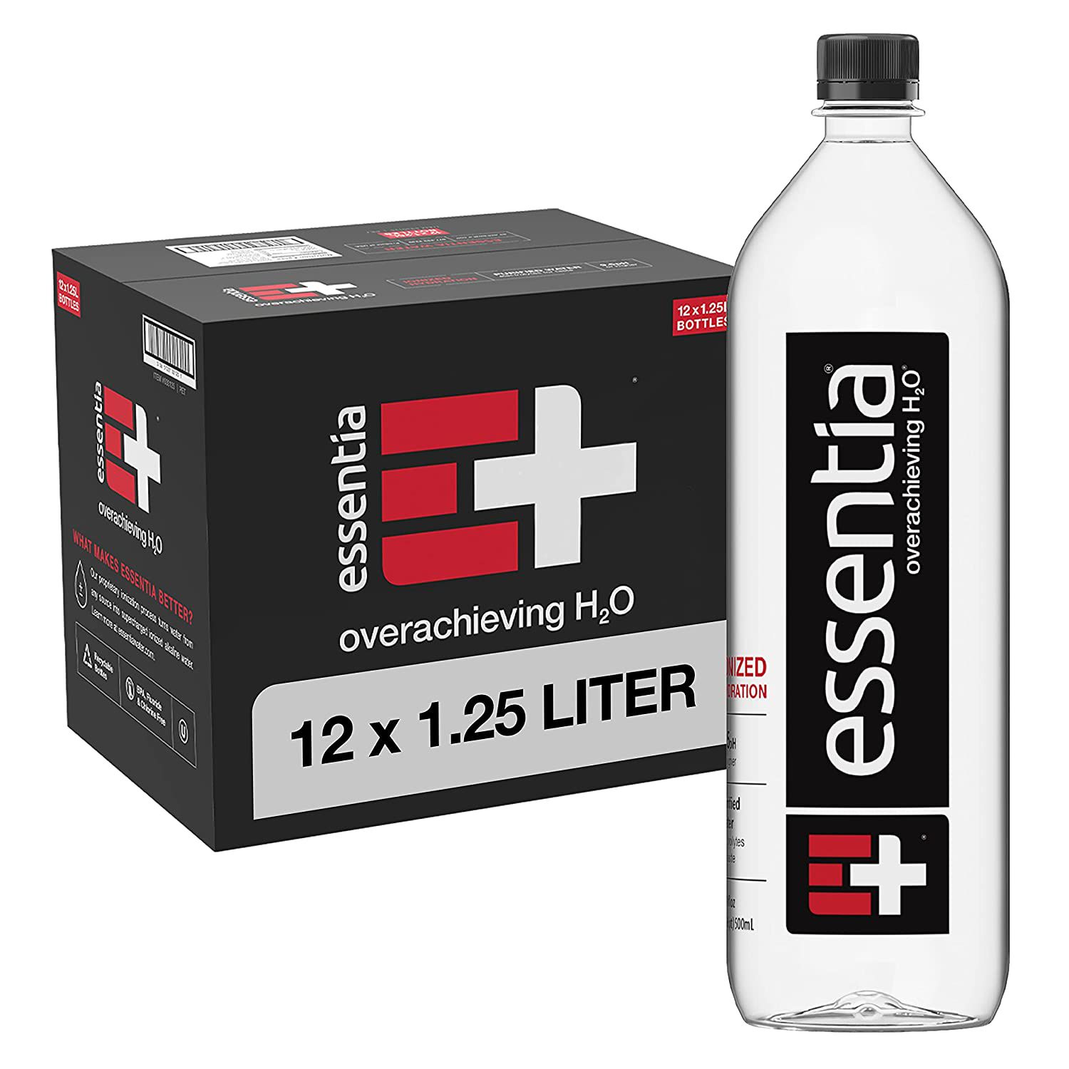 Essentia Water 1.25 Liter Pack of 12 B094S6BCZK