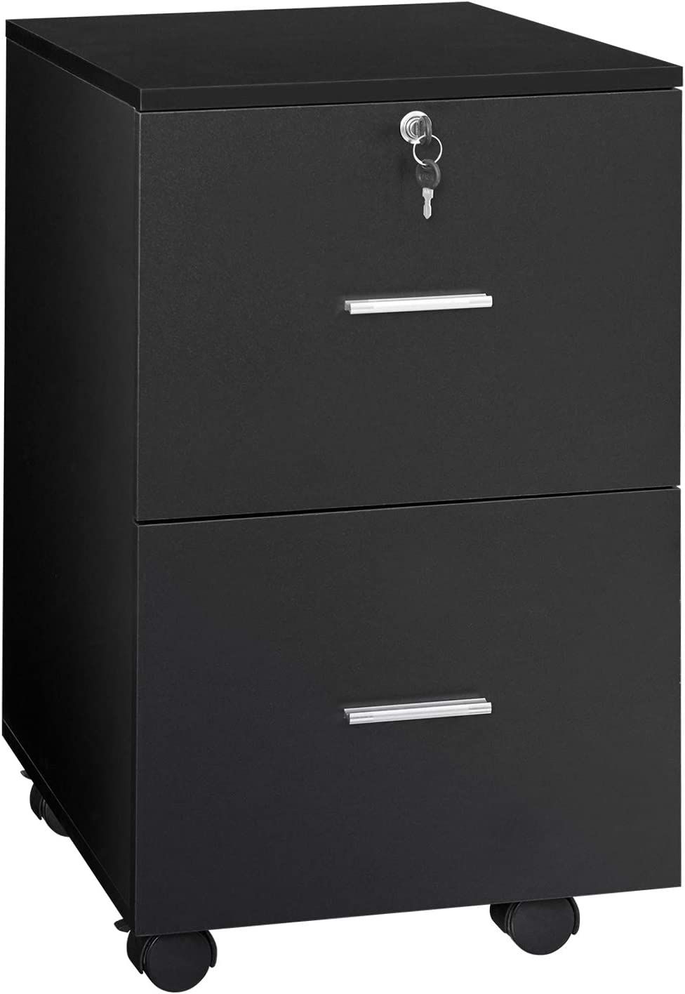 GreenForest File Cabinet 2 Drawers Black B0933C6ZSP