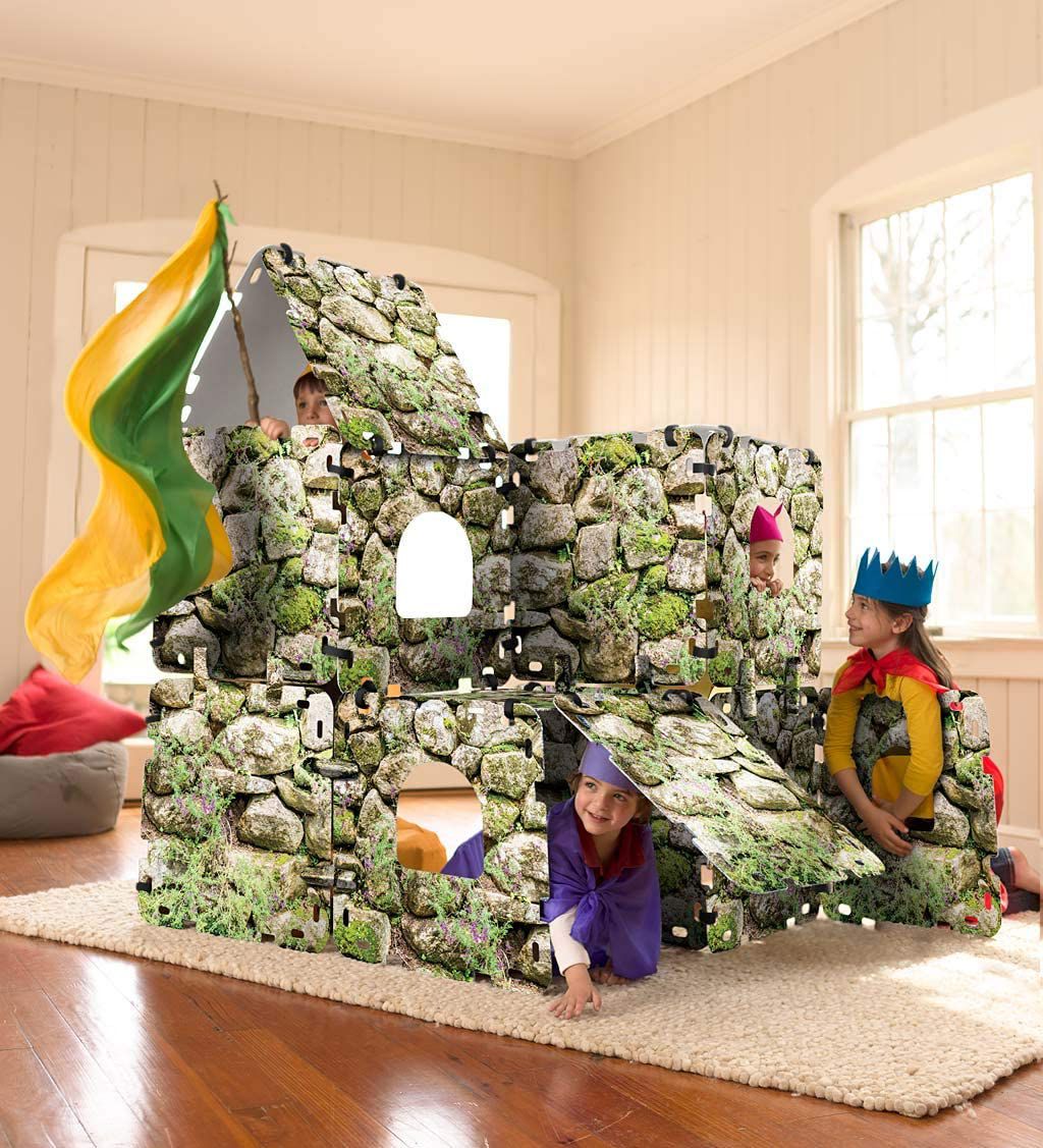 HearthSong Mossy Fortress Indoor Fantasy Fort Kit