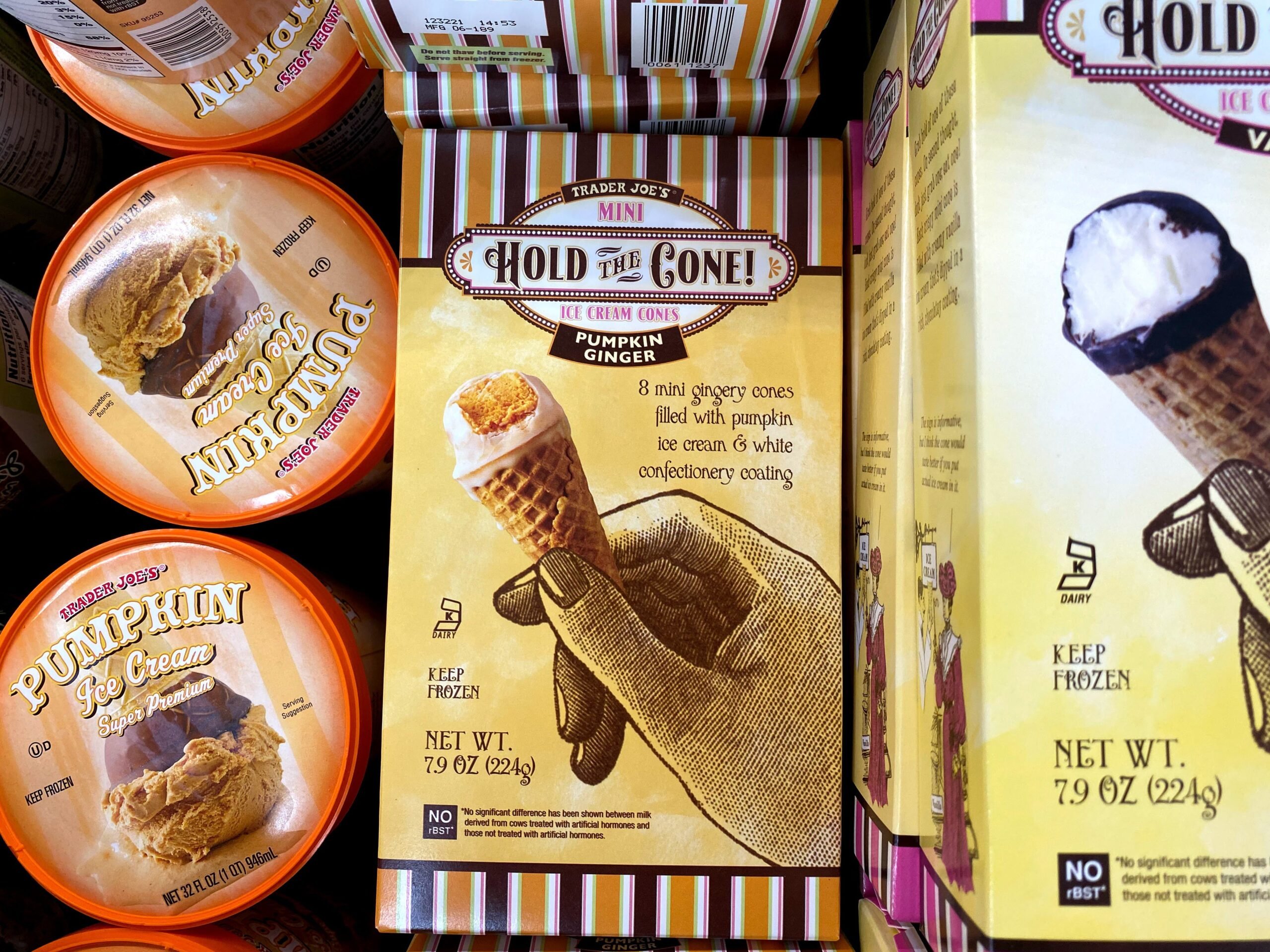 Pumpkin Ginger Mini Hold the Cone Ice Cream Cones