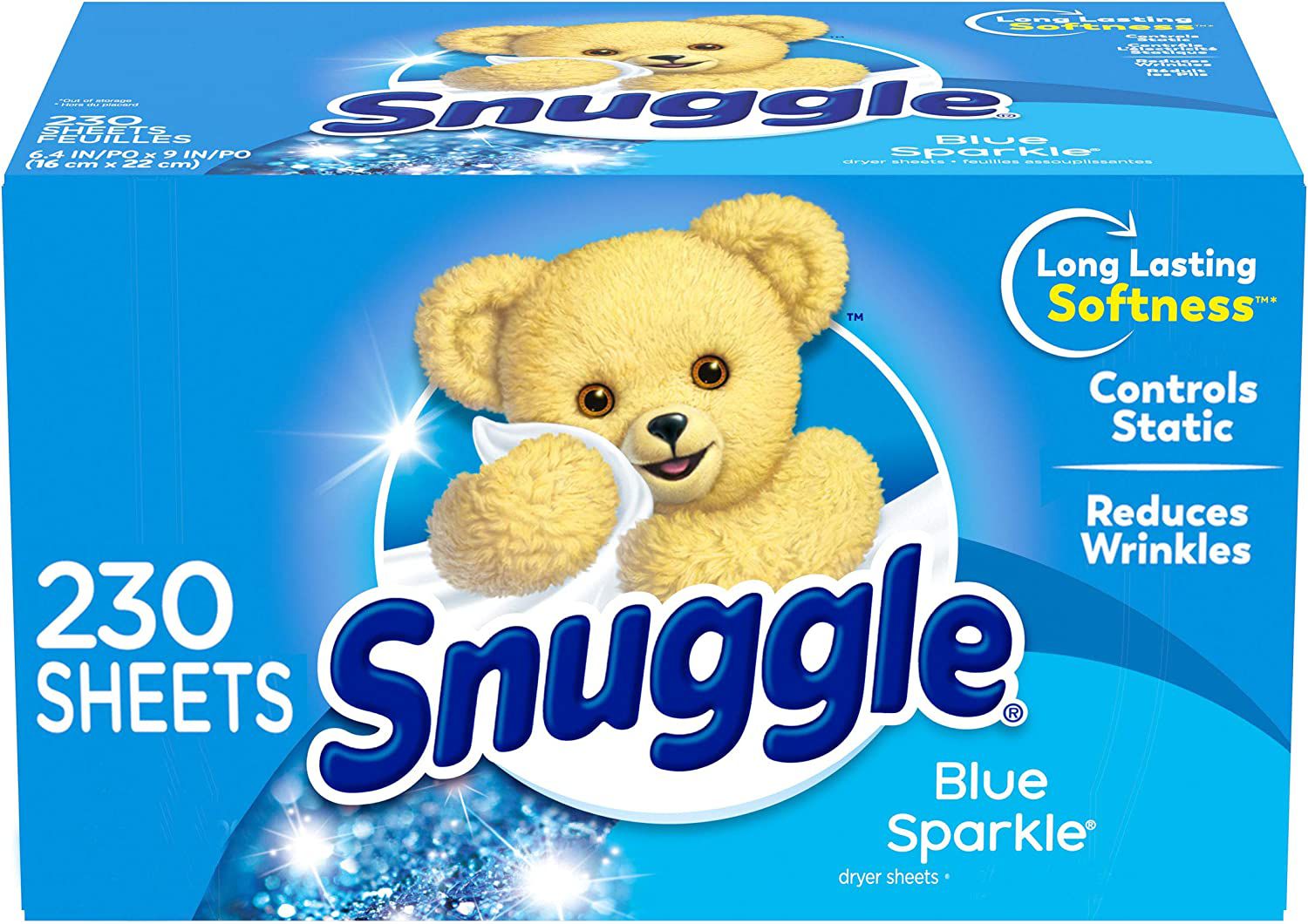 Snuggle Fabric Softener Dryer Sheets Blue Sparkle 230 Count B003QN3J60