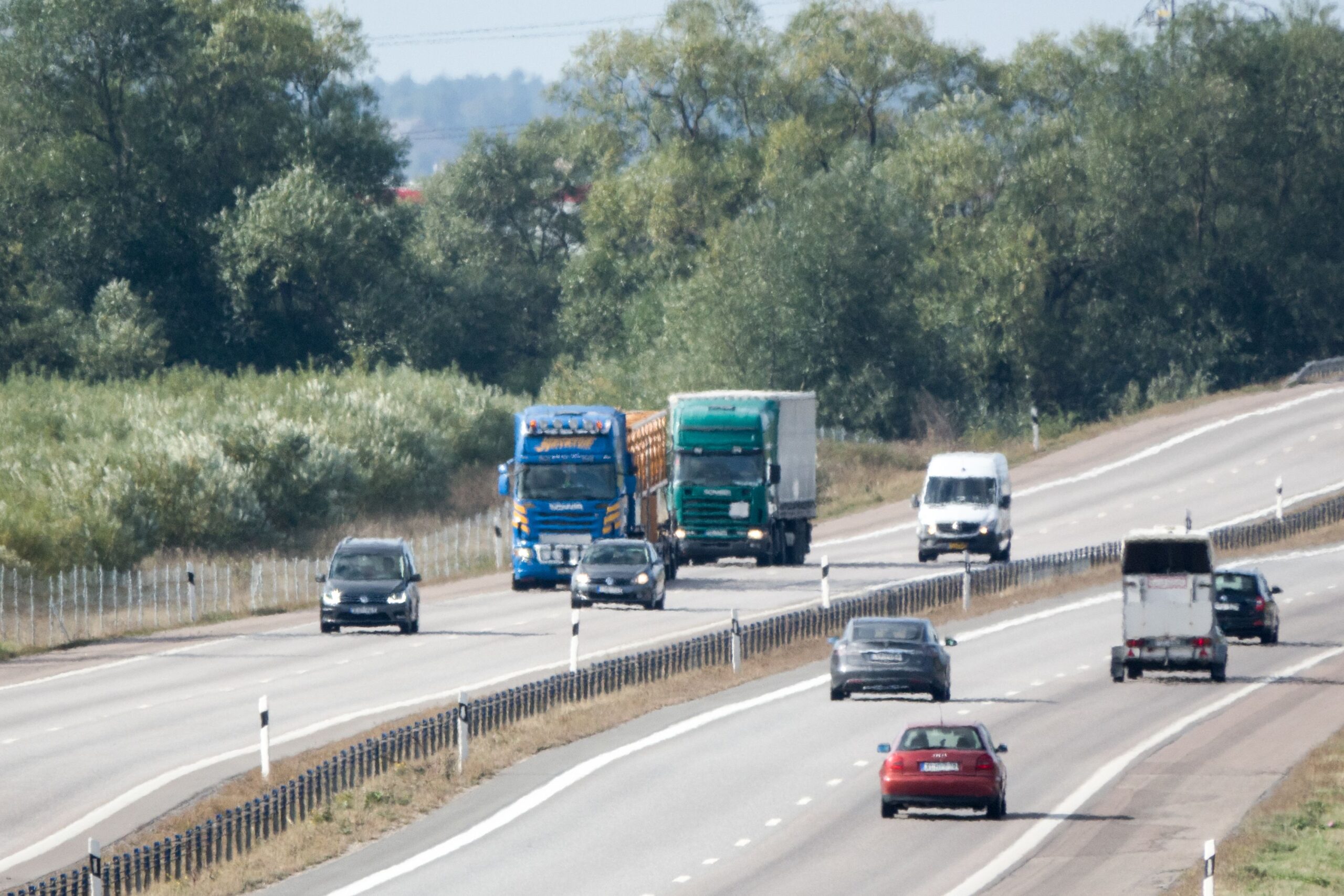 Linkoping, Sweden, September 20, 2016: Truck on E4 Controlled-access highway
