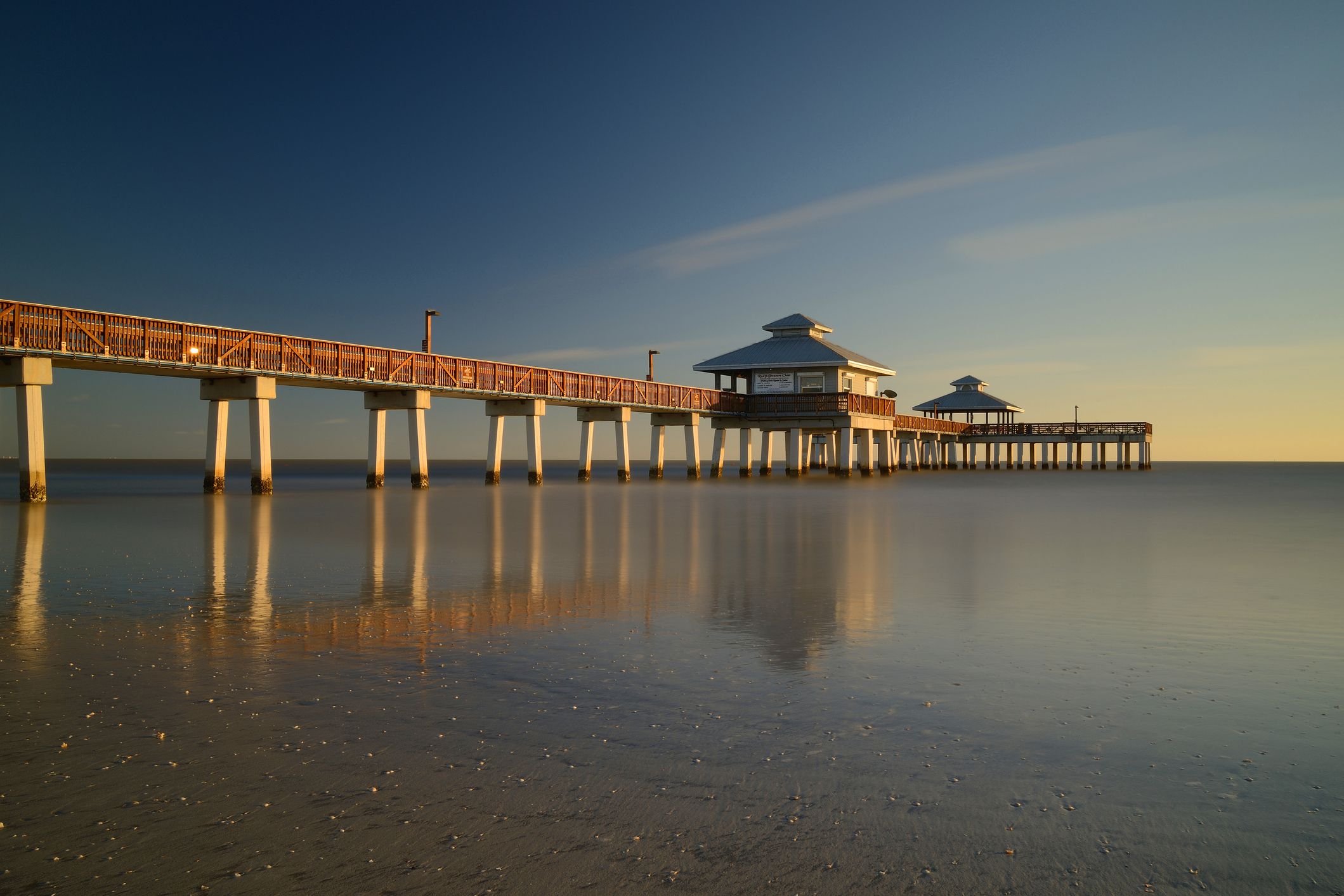 Long Exposure from pier in Fort Meyers Beach,Florida,USA