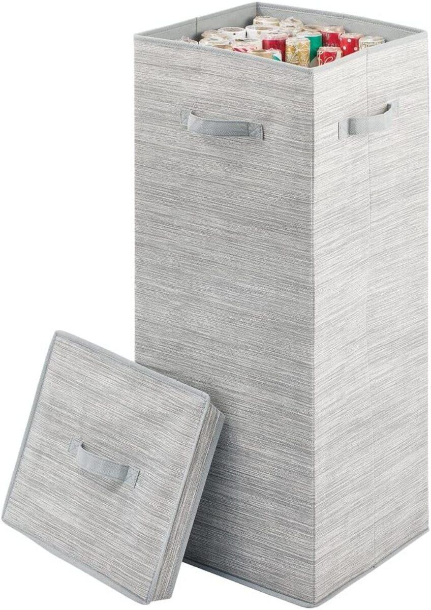 mDesign Tall Gift-Wrapping Paper Storage Box B082DQ82RN