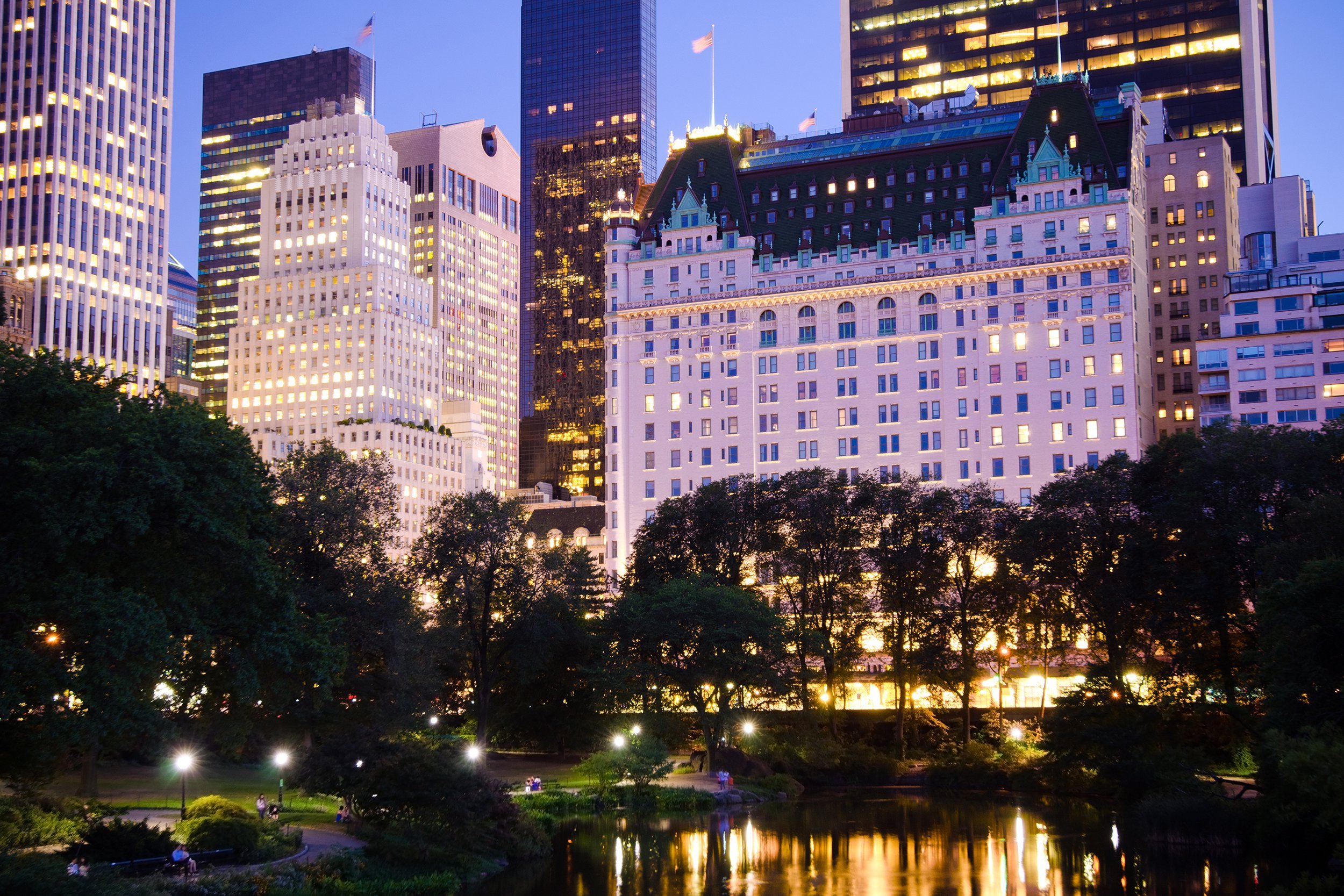 Plaza Hotel and other buildings as seen from Central Park