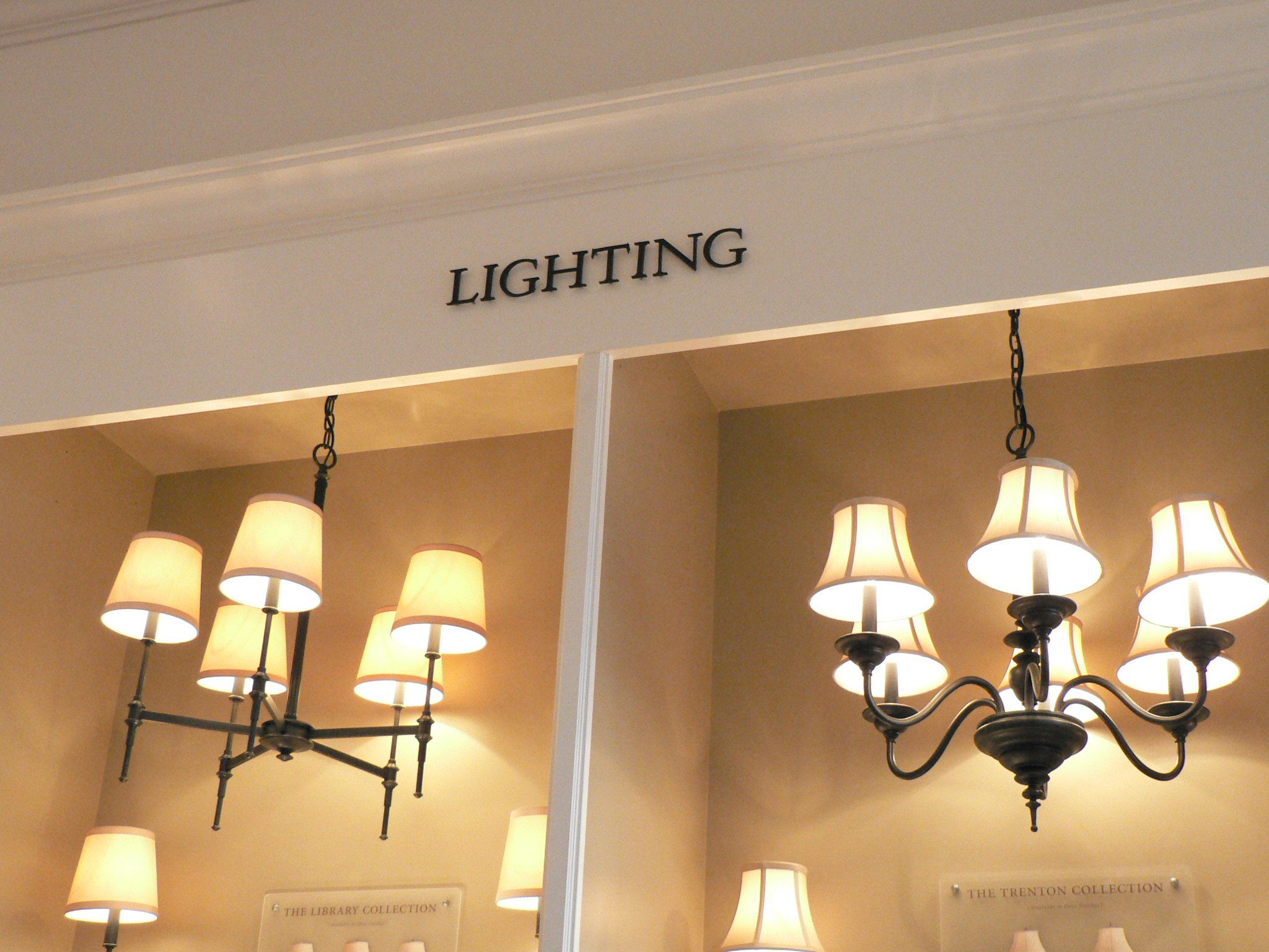 Lighting Restoration Hardware, Hillsdale Shopping Center, San Mateo.