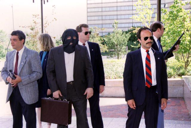 U.S. Marshals do a drill of guarding a protected witness