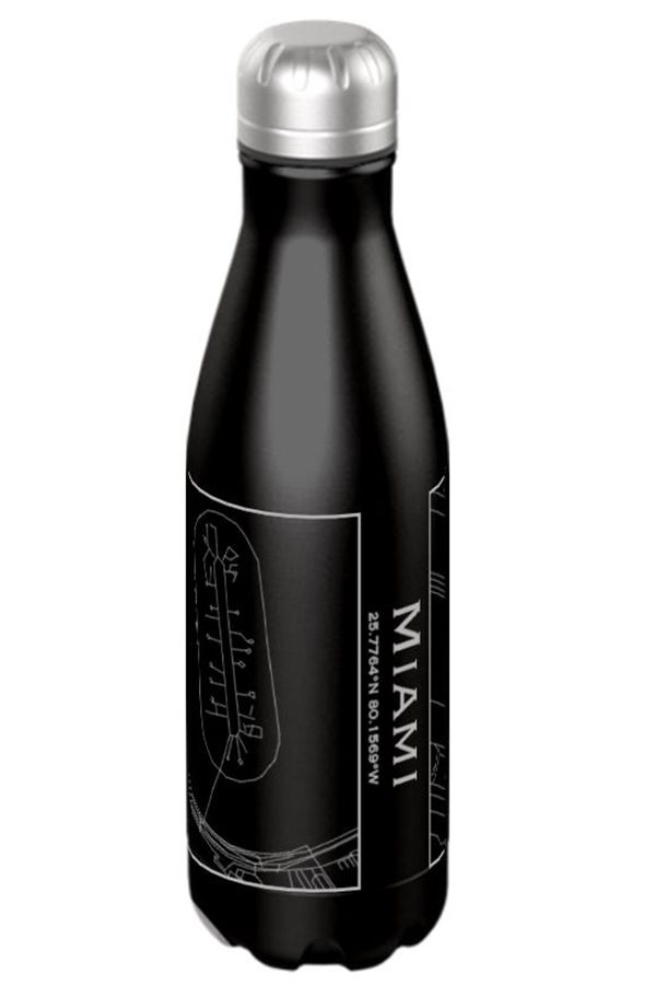 Custom Engraved Map Water Bottle
