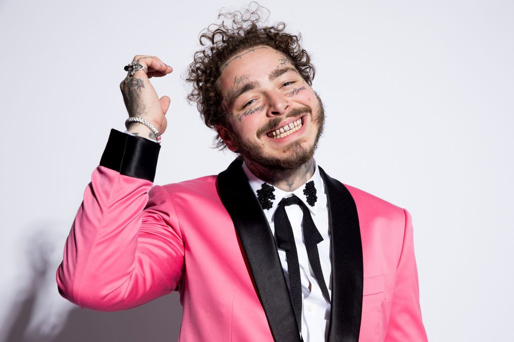 Post Malone poses for a portrait at the American Music Awards