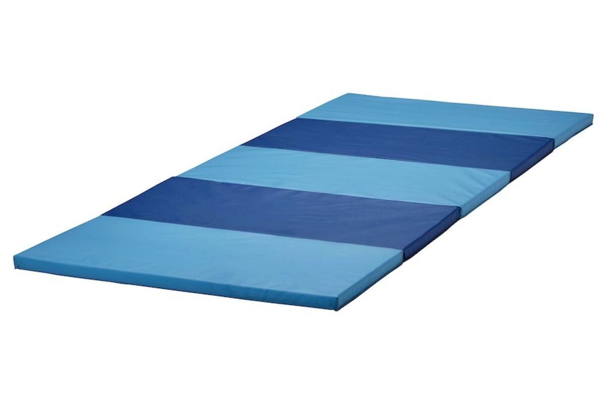 PLUFSIG Folding Gym Mat, Blue
