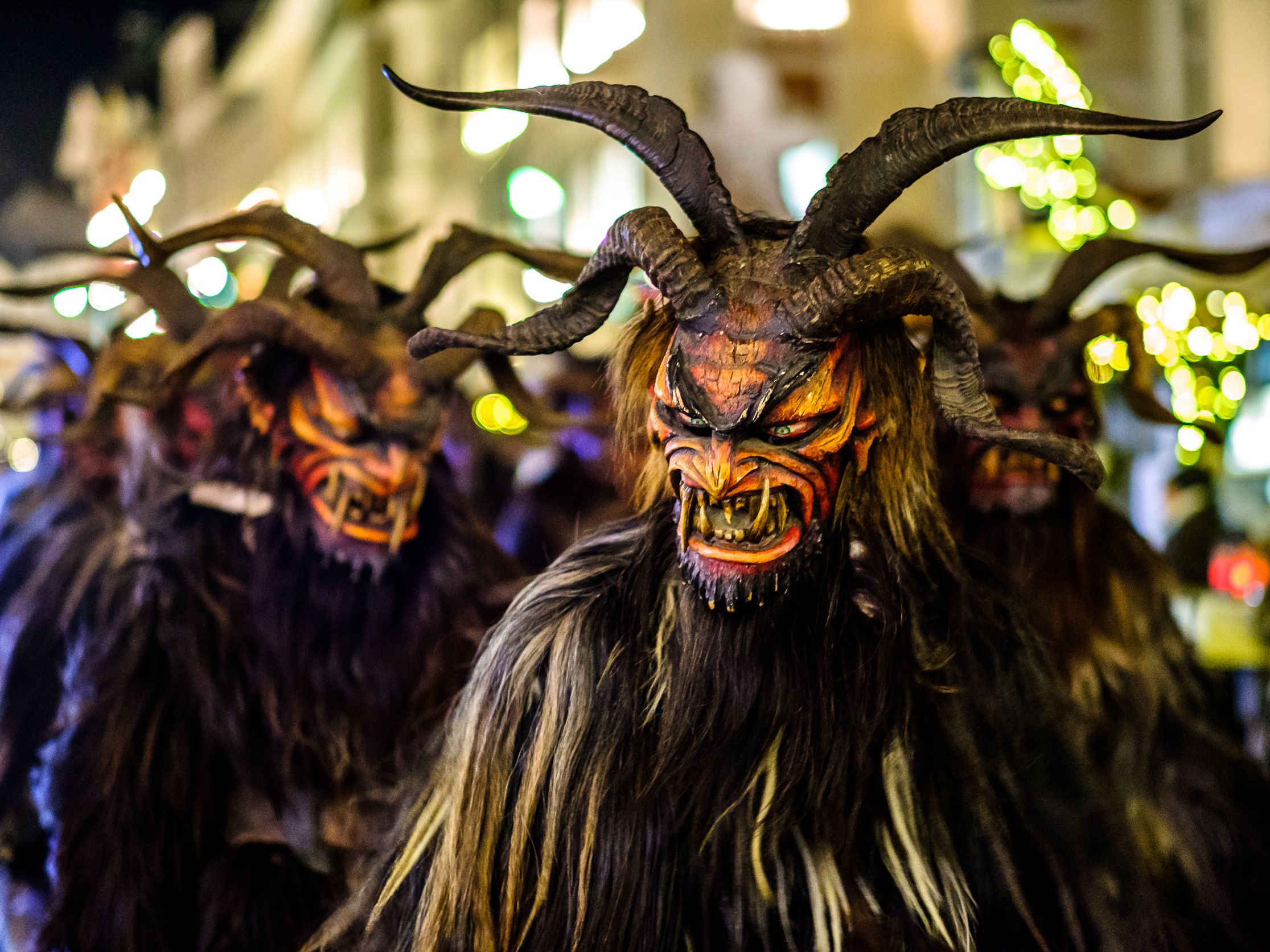 traditional krampuslauf in Bad Toelz, Germany.