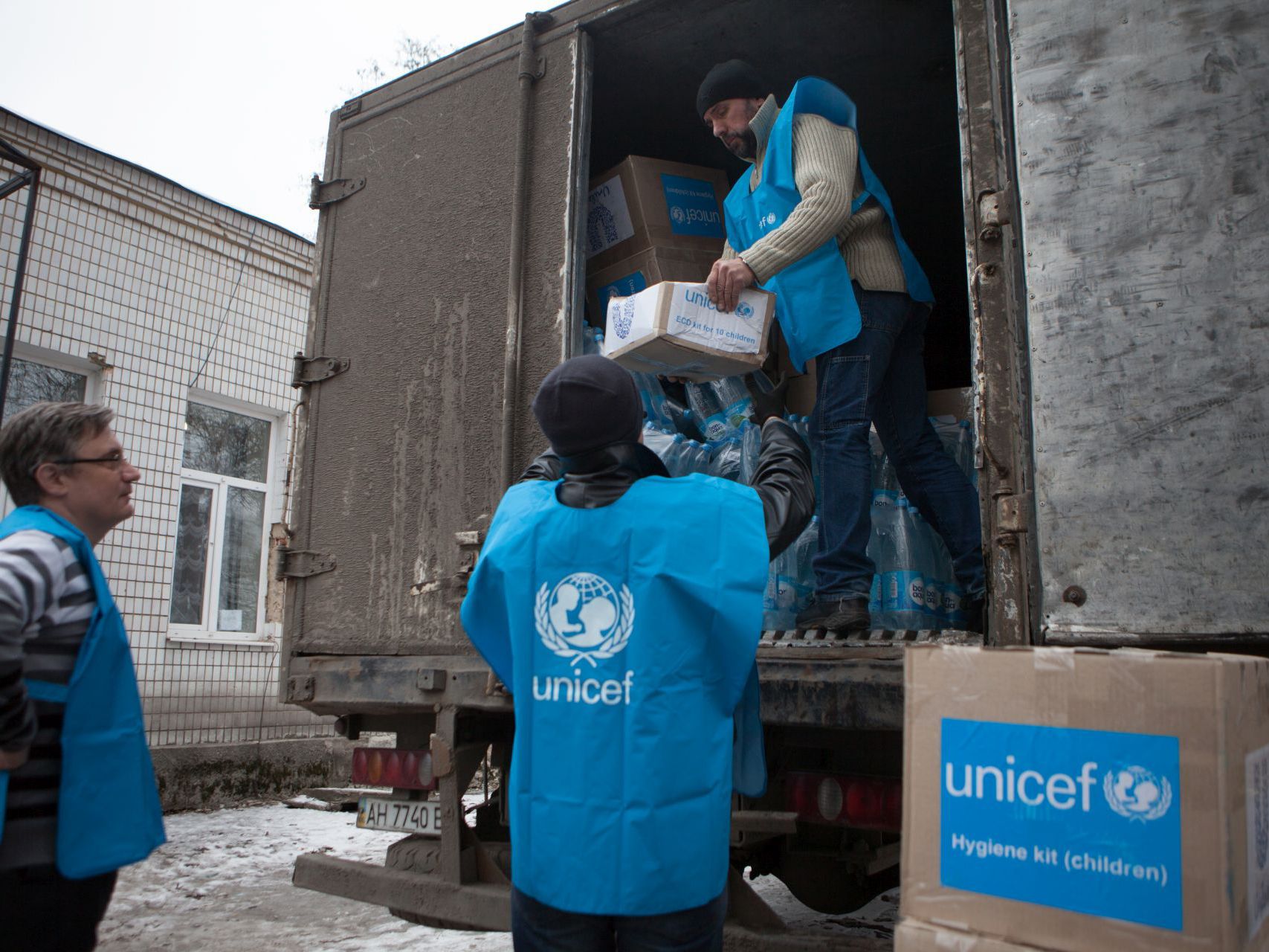 UNICEF Humanitarian aid in Donetsk