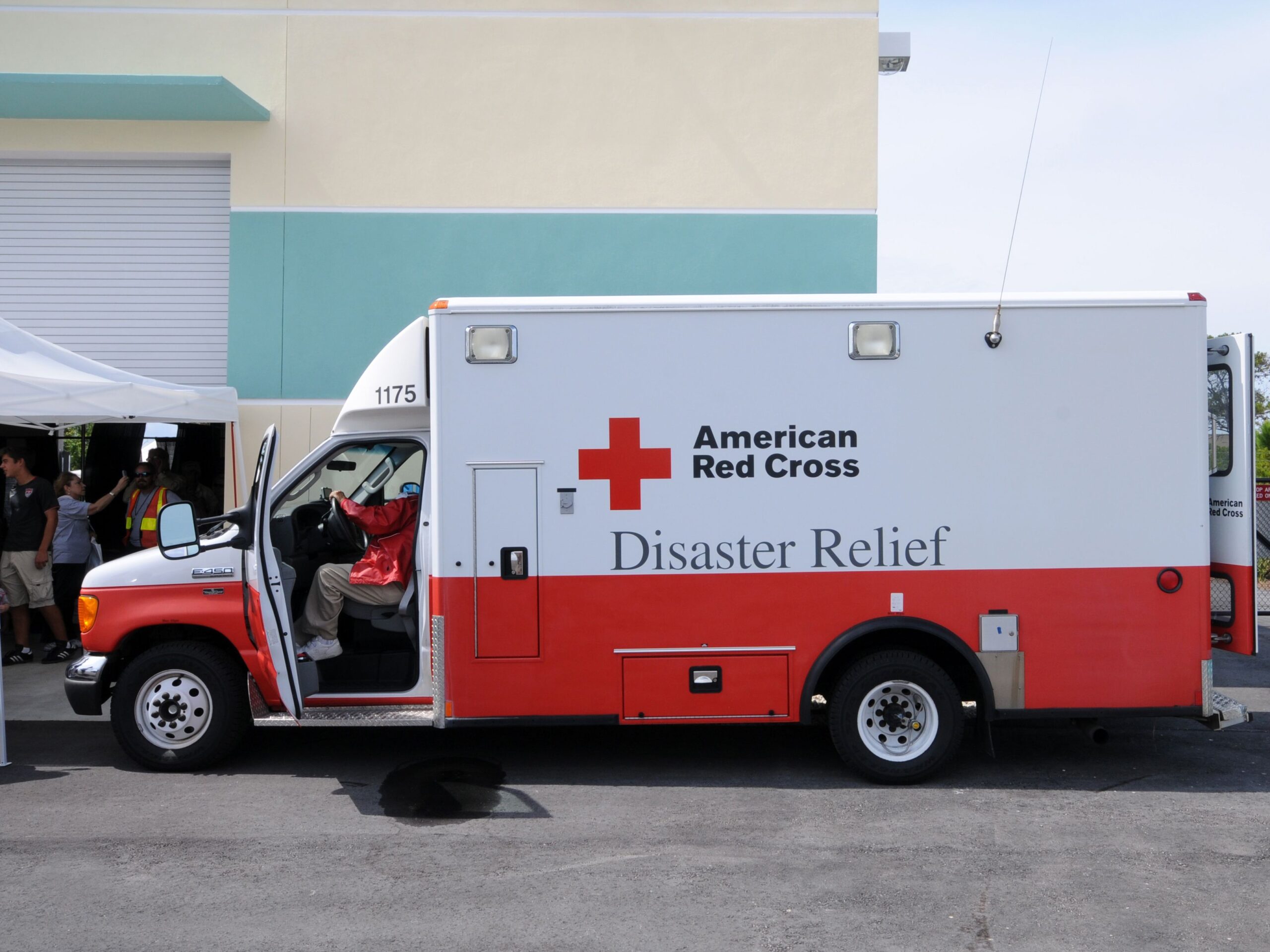 American Red Cross hurricane relief truck meeting the public before the start of the 2011 hurricane season.