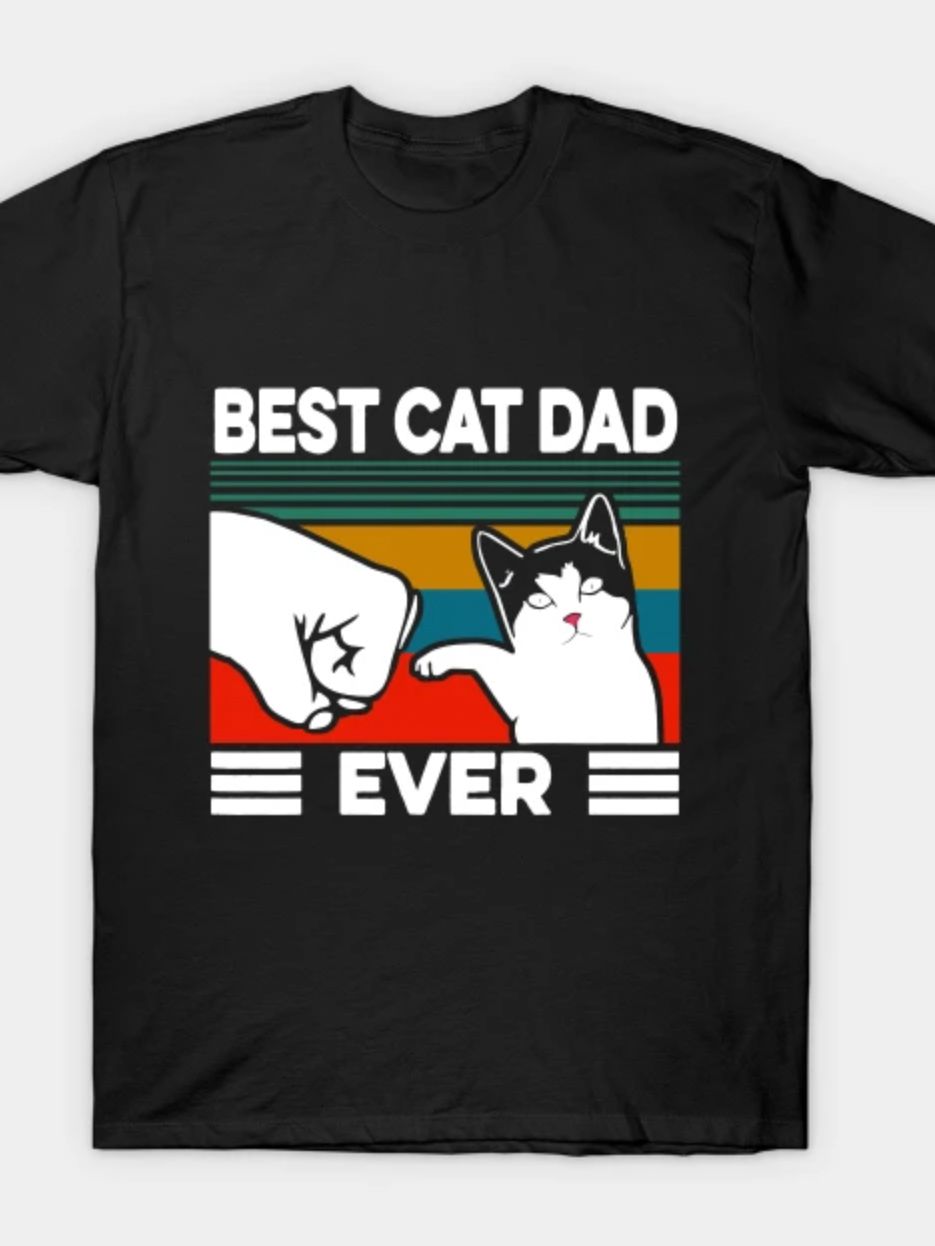 Vintage Best Cat Dad Ever T-Shirt