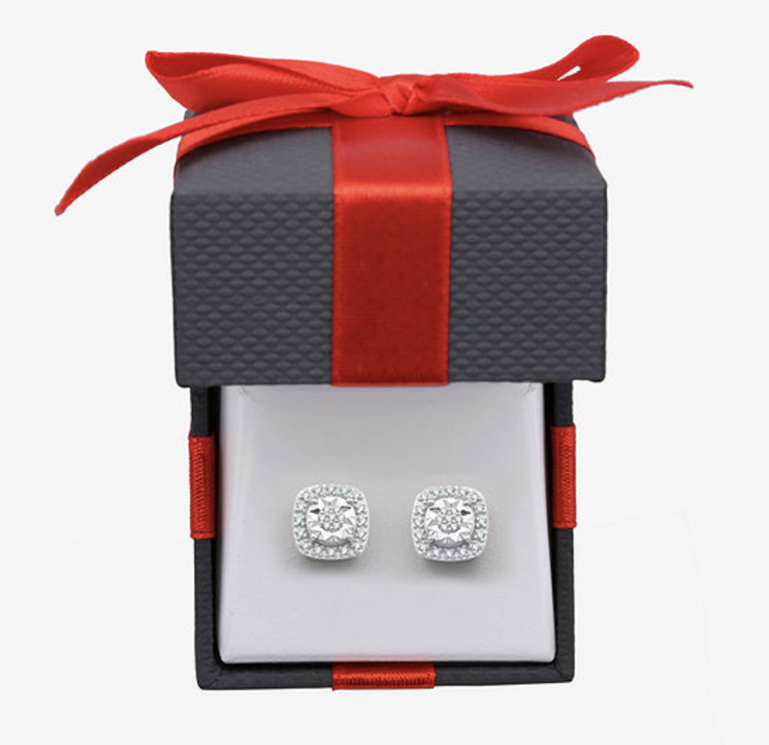 1/10 total carat weight diamond earrings