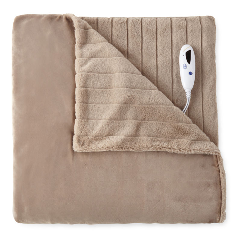 Biddeford Heated Fur Electric Throw