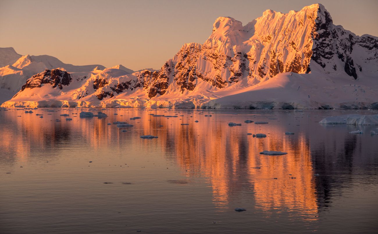 antartica sunset