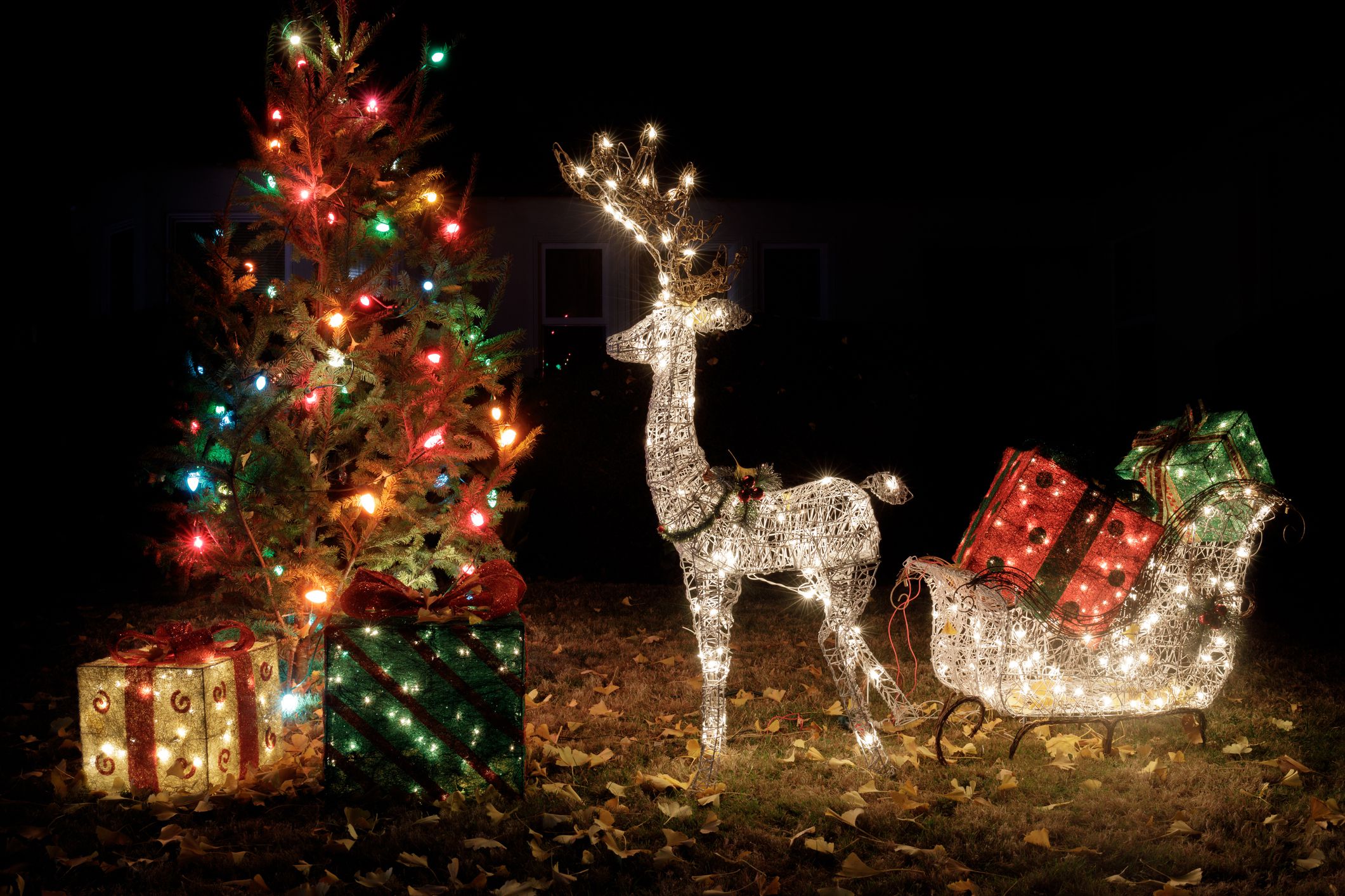 Xmas night decorations on display