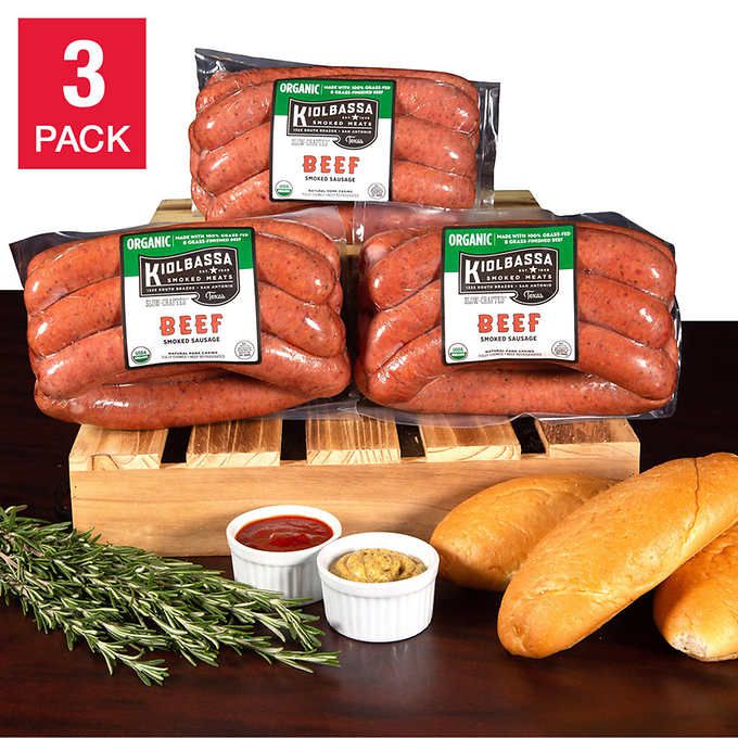 Kiolbassa Smoked Meats Organic Smoked Beef Sausage