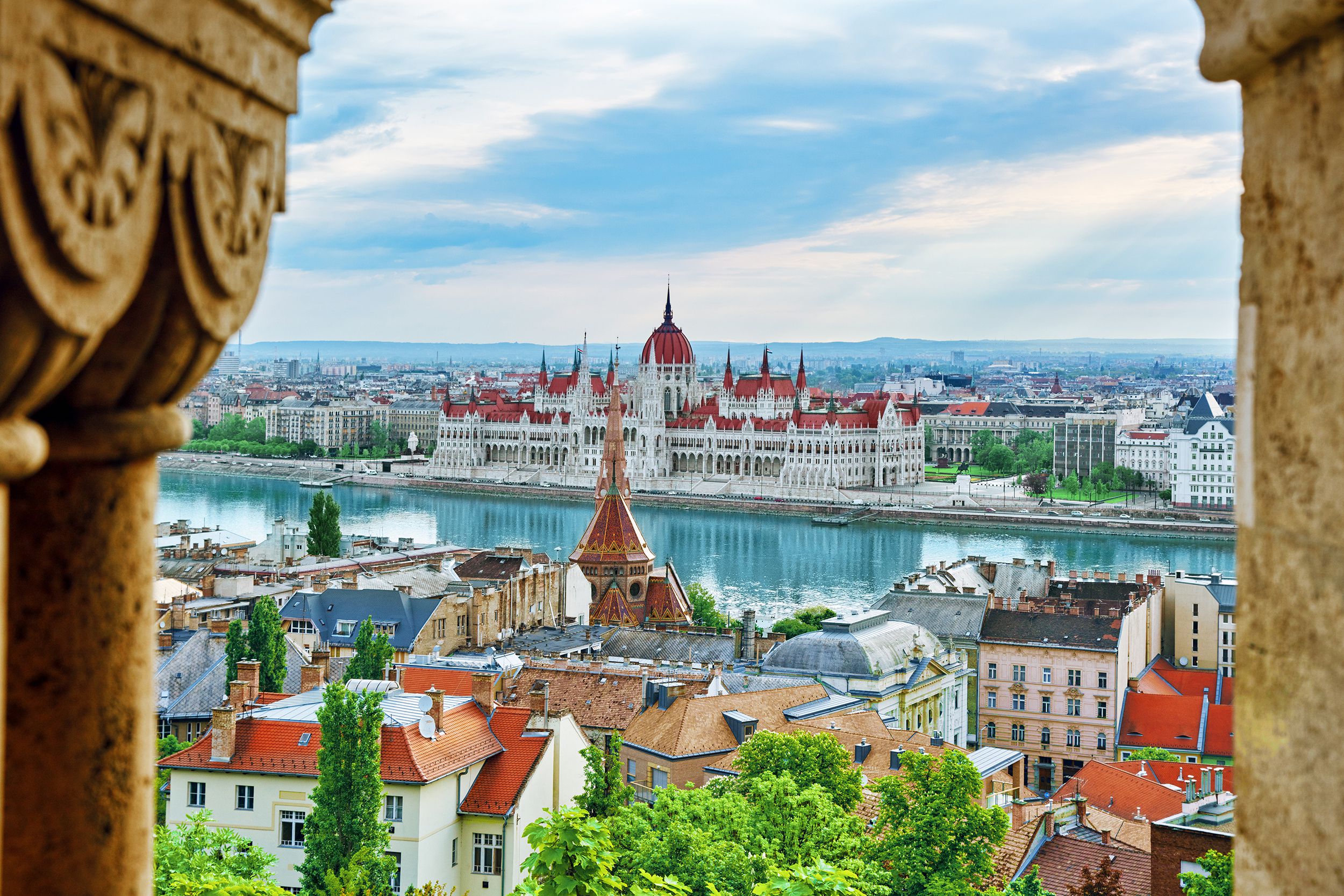 view of Budapest, Hungary from Fisherman Bastion