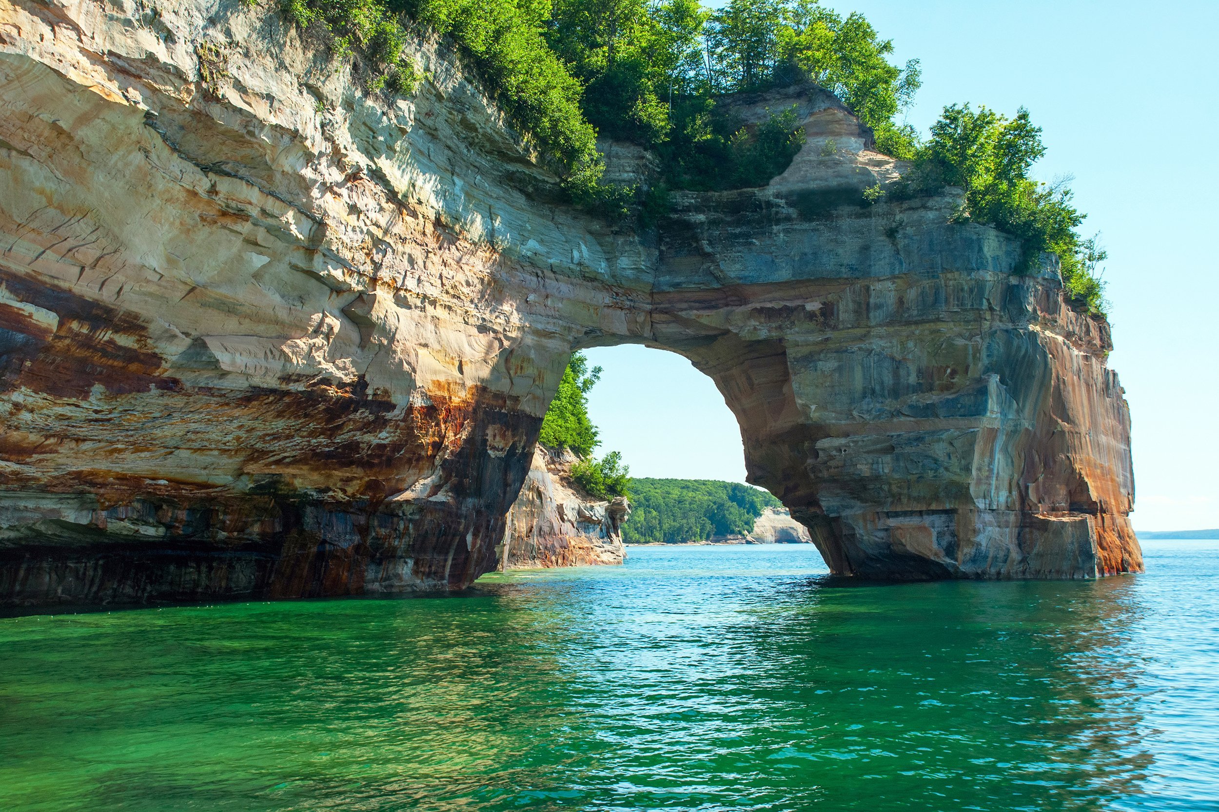 shoreline of Rocks National Lakeshore, Michigan