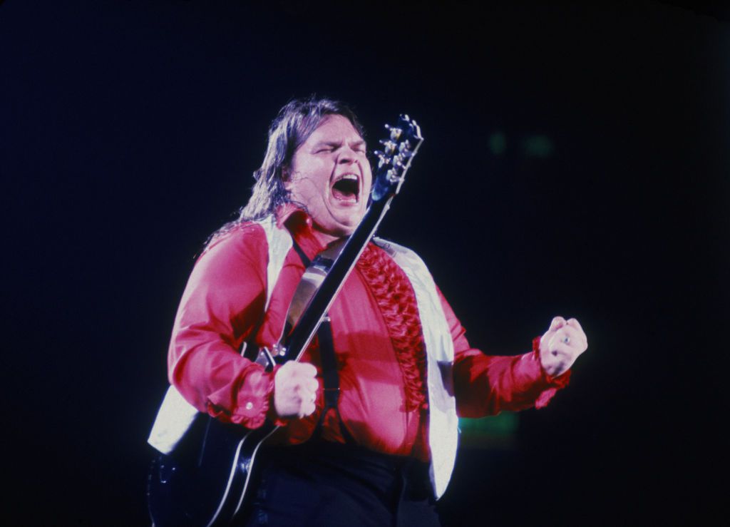 American rock singer Meat Loaf performing, circa 1977.
