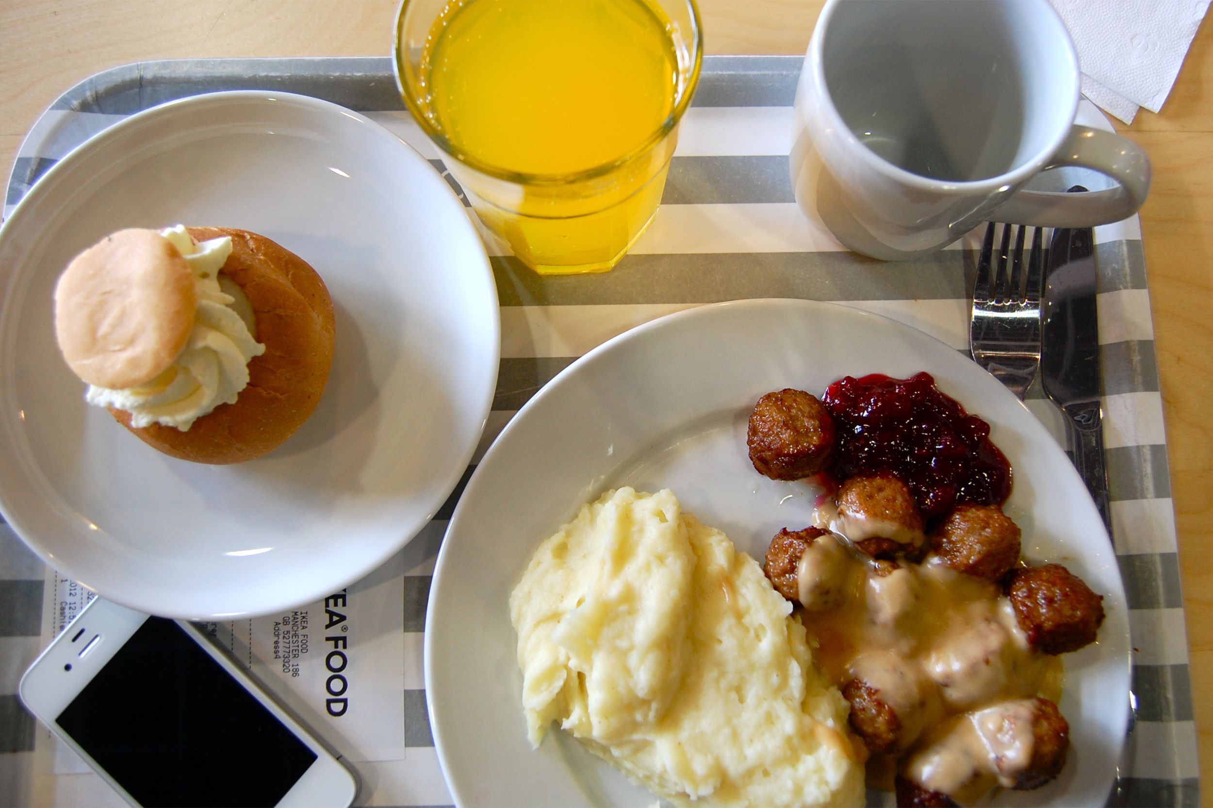 Ikea meatballs and semla