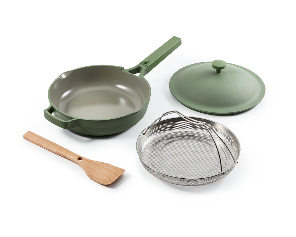 Always Pan in Sage Green with accessories