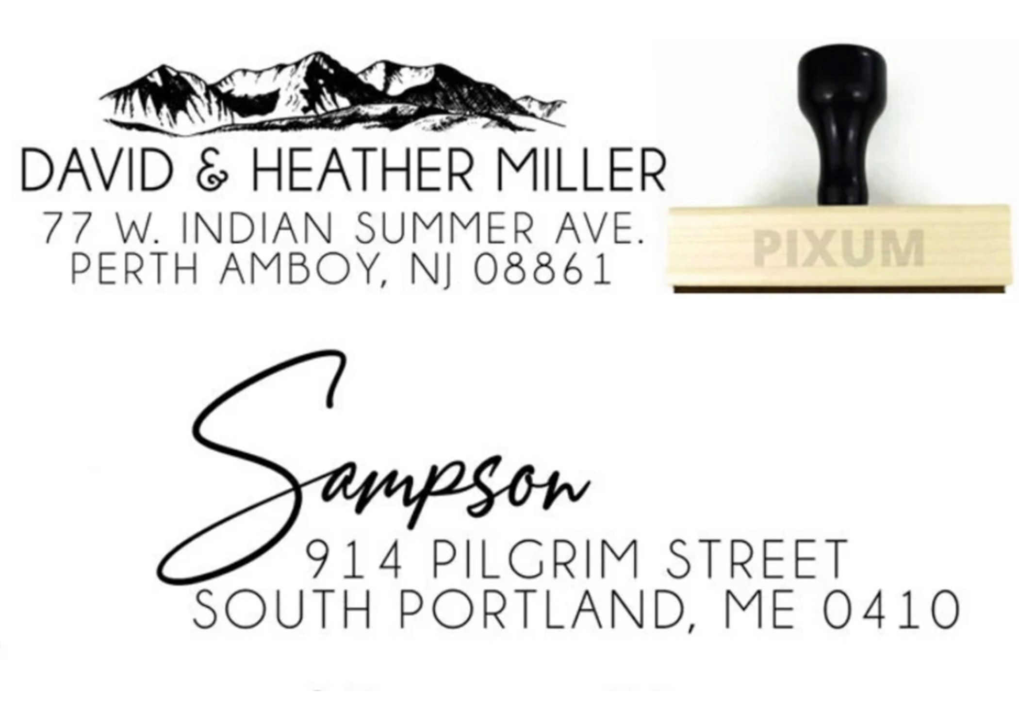 Self-Inking Address Stamp