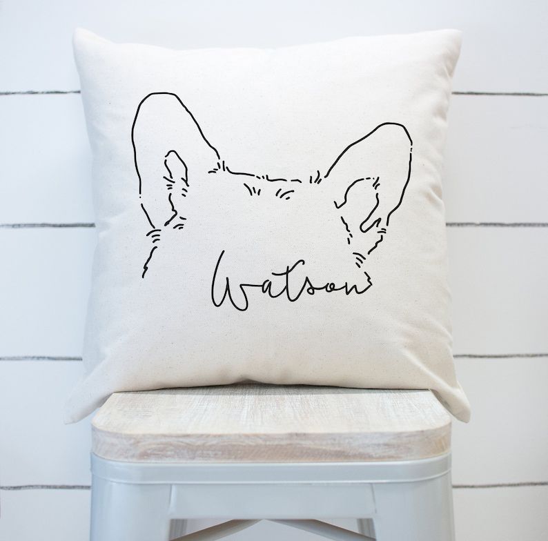 Custom Dog Ears Throw Pillow