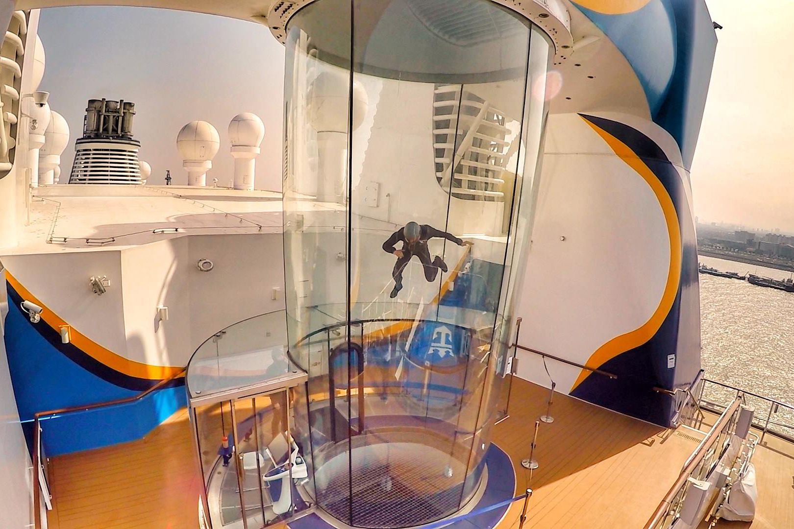 Skydiving Simulator, Royal Caribbean