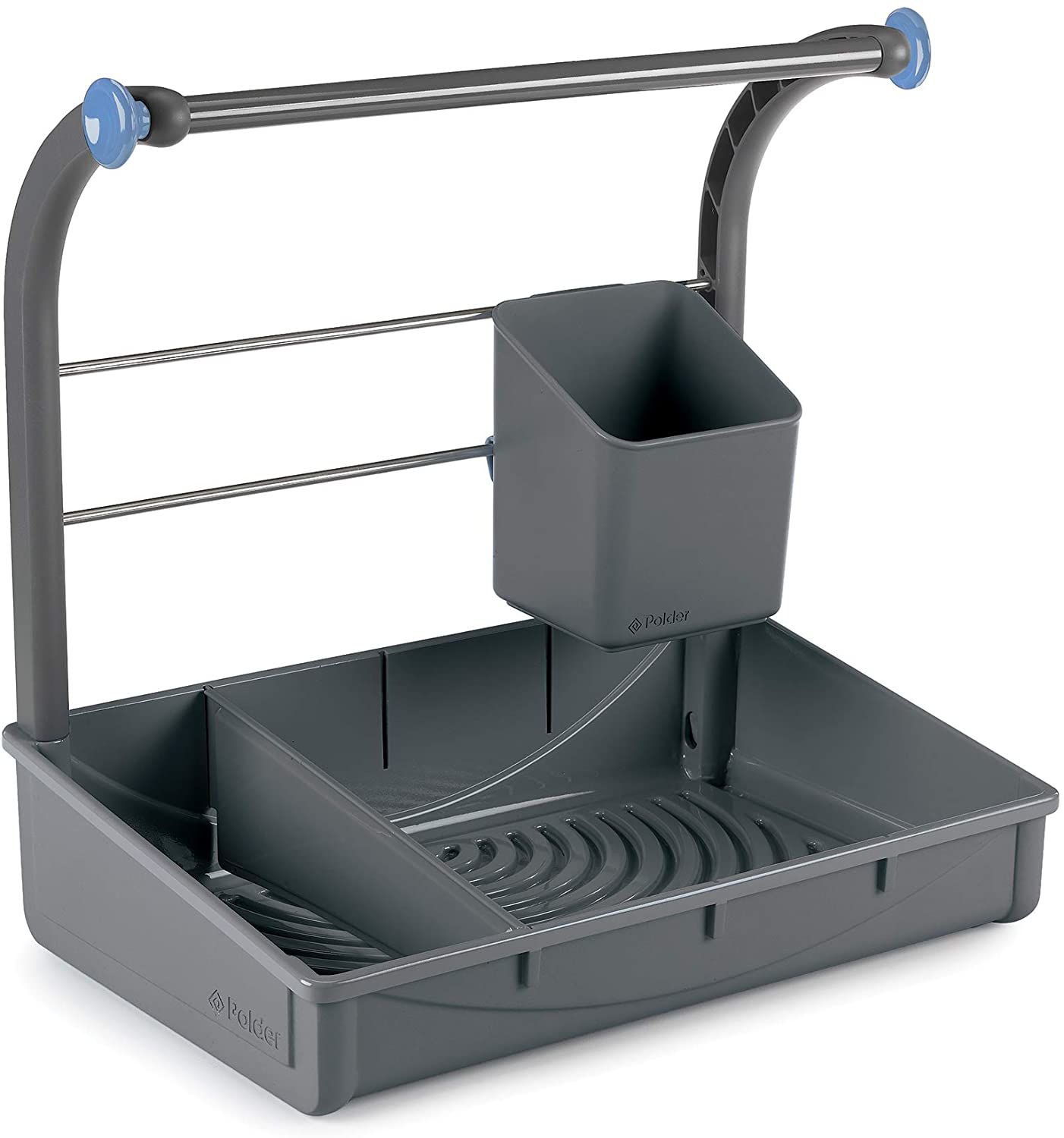 Empty Dark Gray Polder Under-Sink Cleaning Supplies Organizer