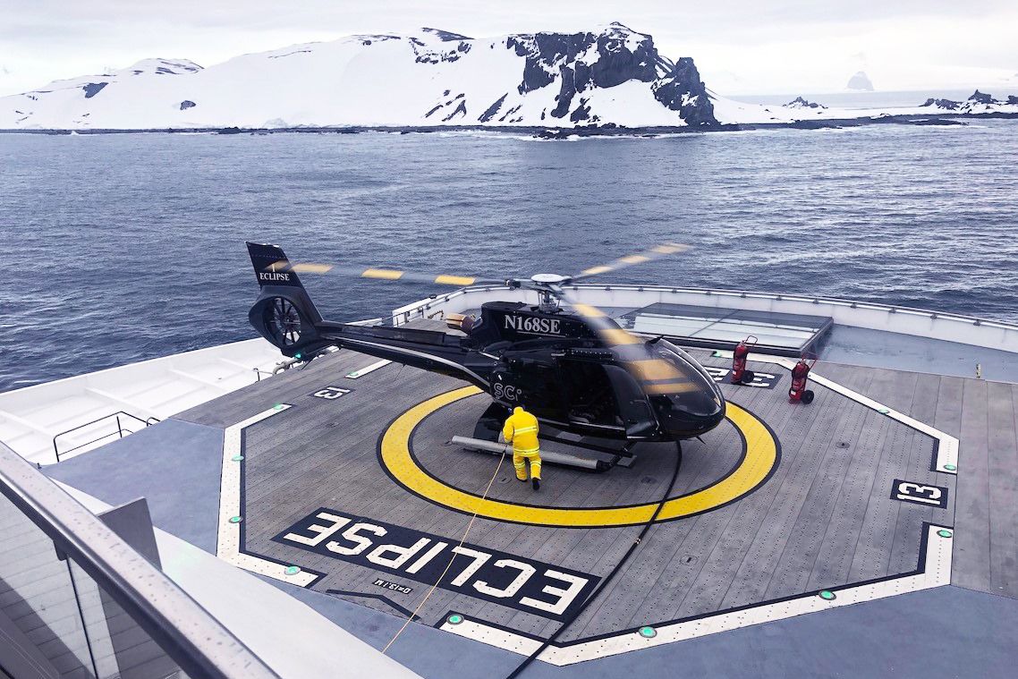 helicopter on eclipse
