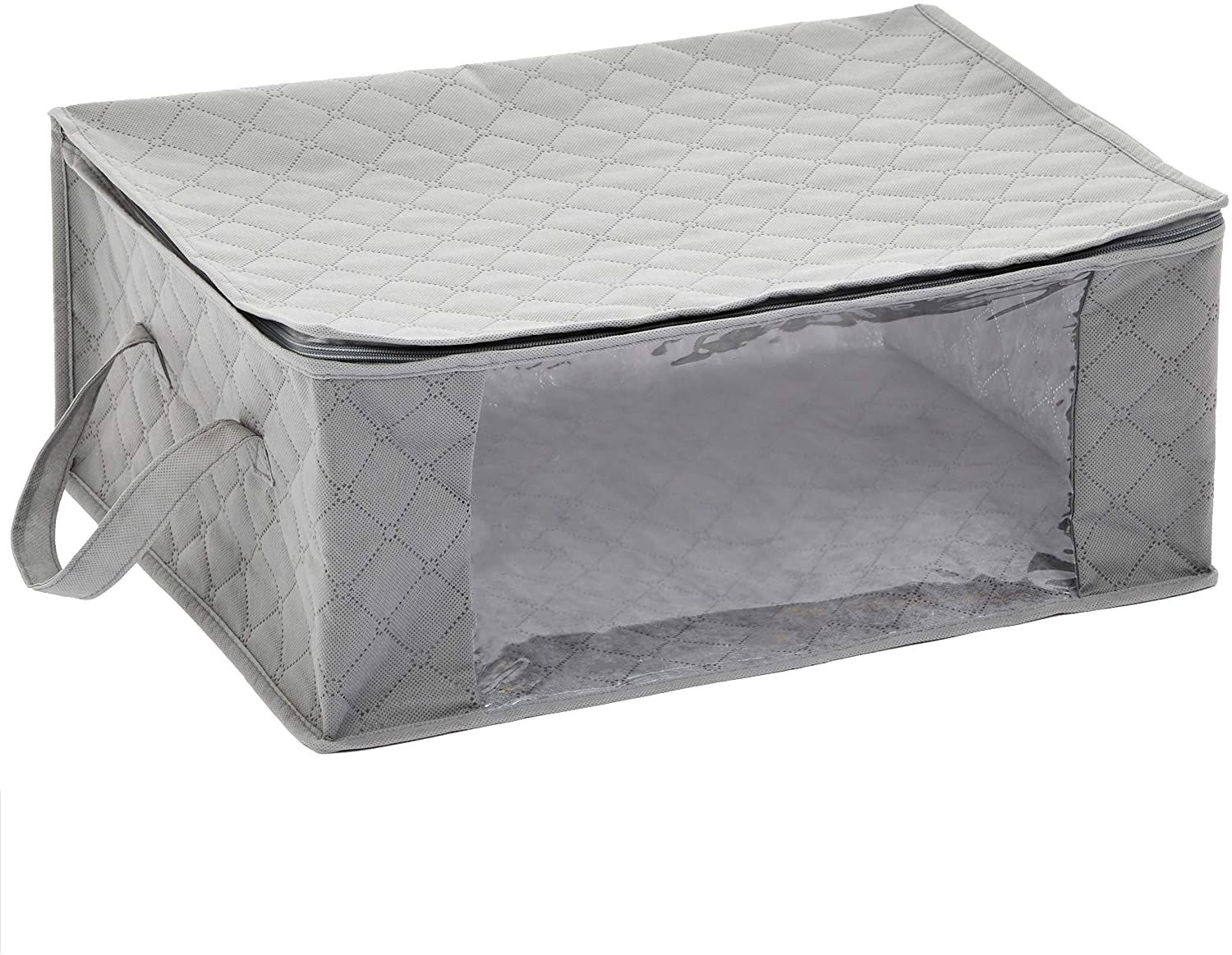 AmazonBasics Foldable Storage Bags gray quilted material