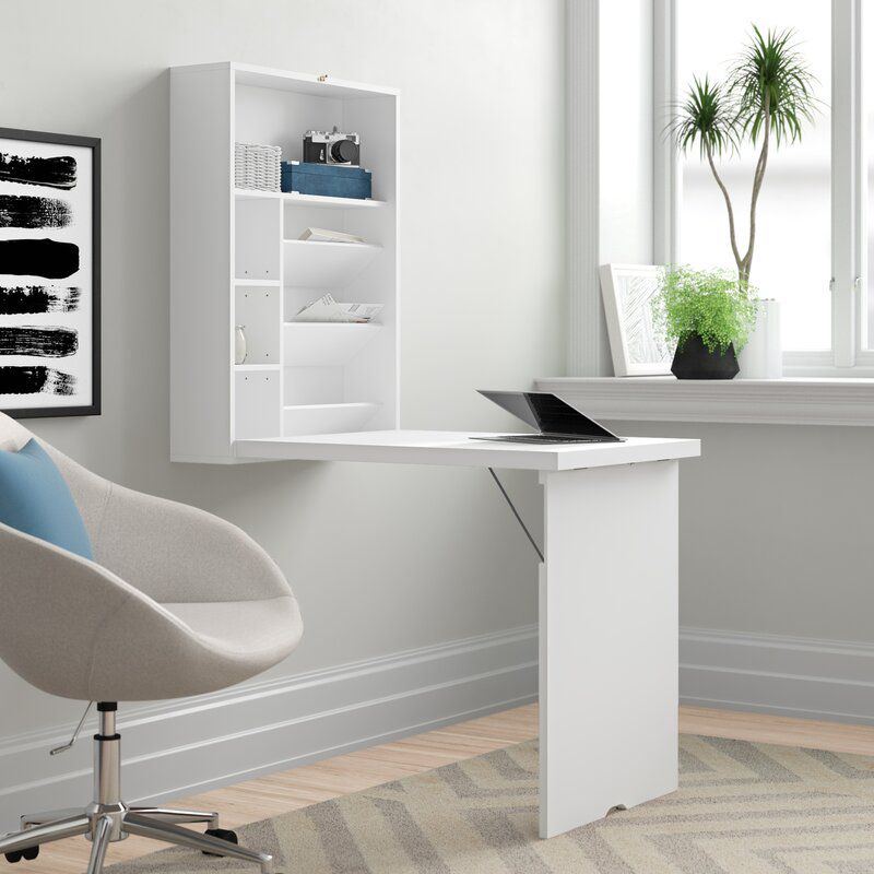 Rossville Floating Desk with Hutch