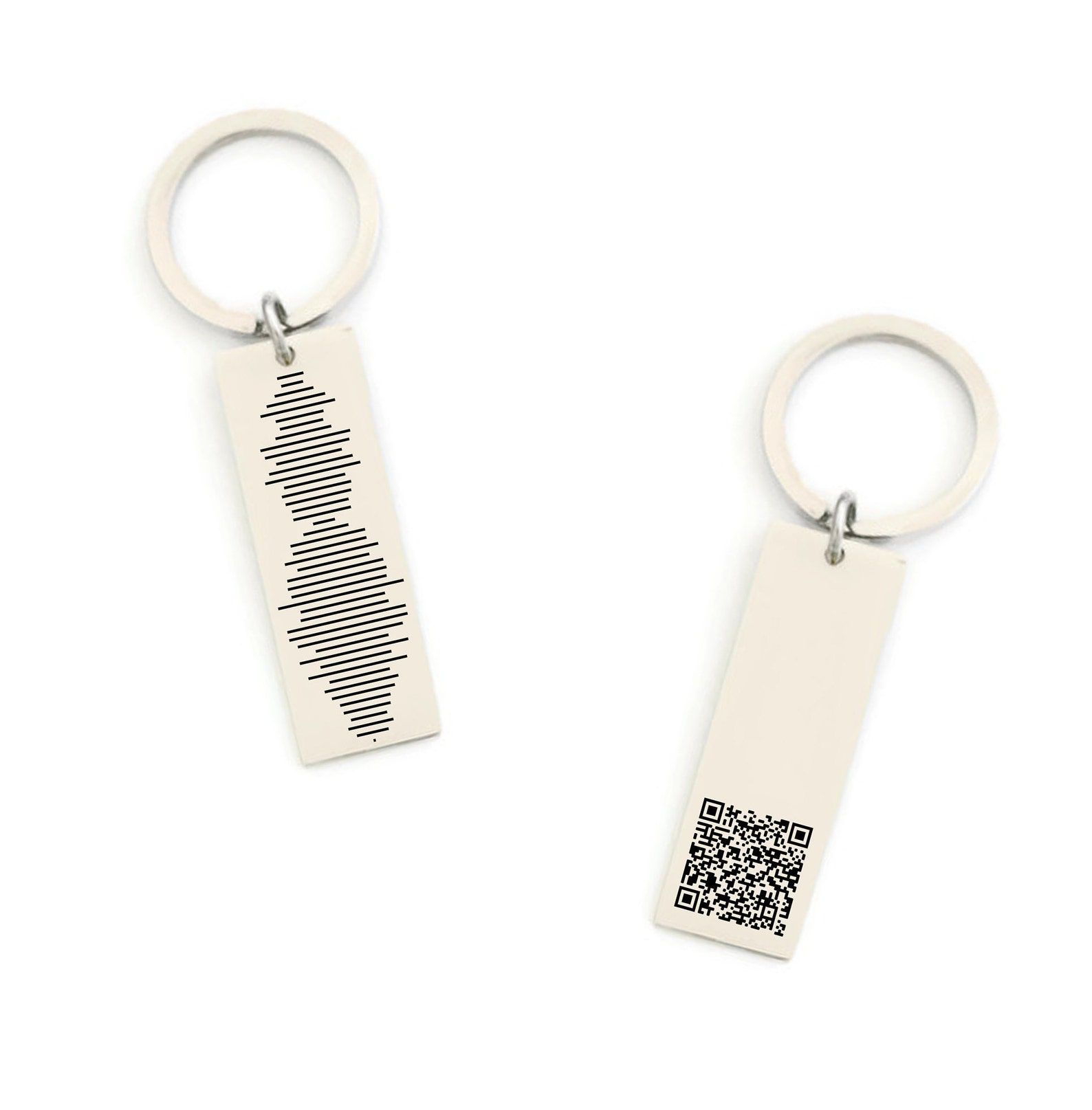 Soundwave Keychain with QR Code