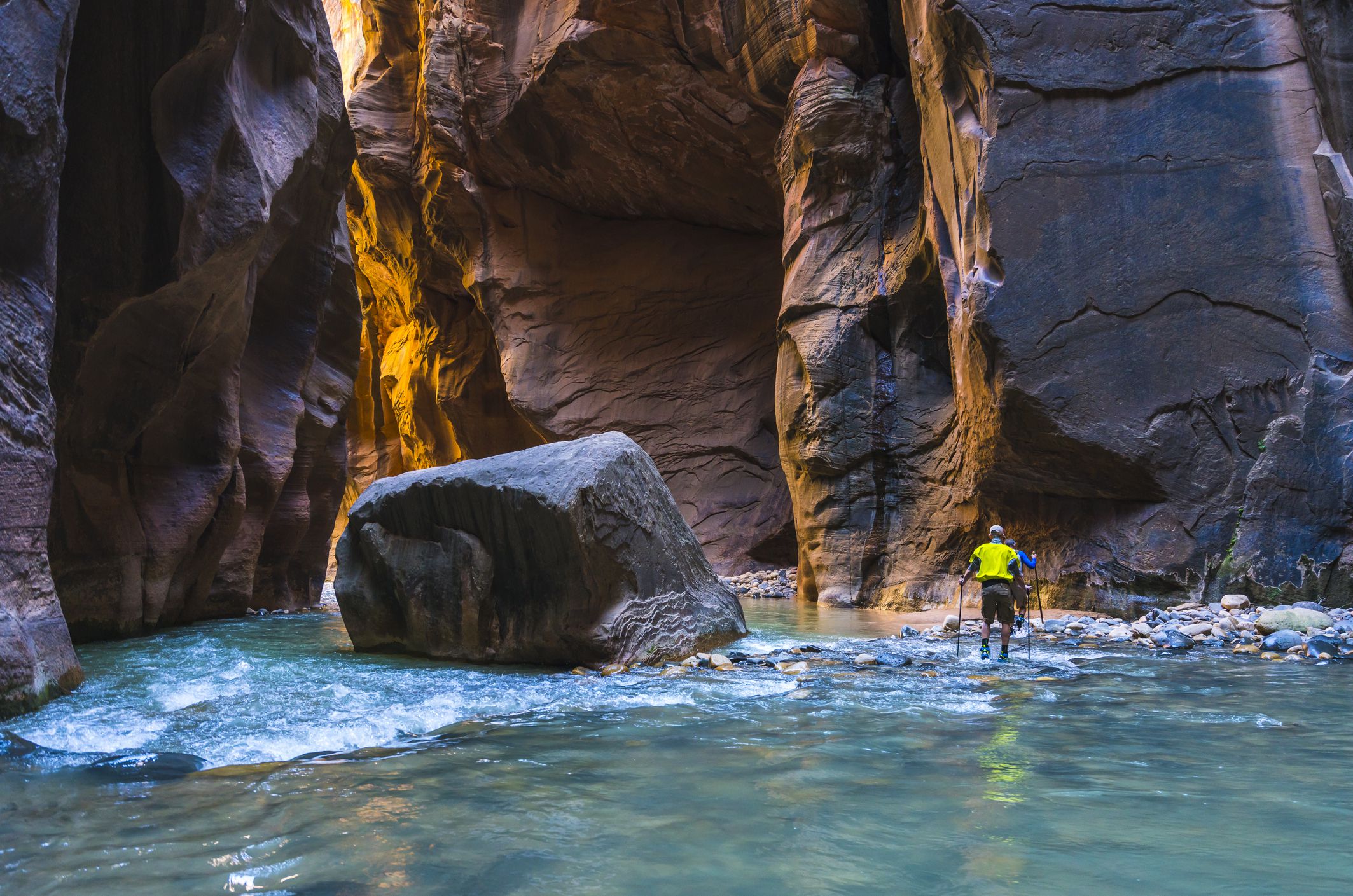 beautiful of narrow in the afternoon in Zion National park,Utah,usa.