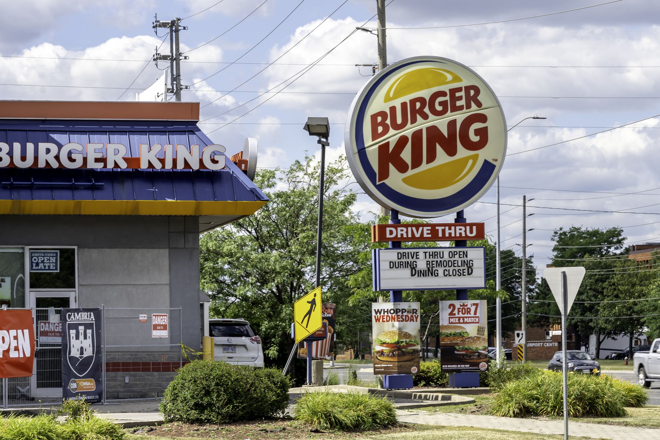 Niagara Falls, Ontario, Canada - August 11, 2019: A Burger King restaurants; Burger King (BK) is an American global chain of hamburger fast food restaurants.