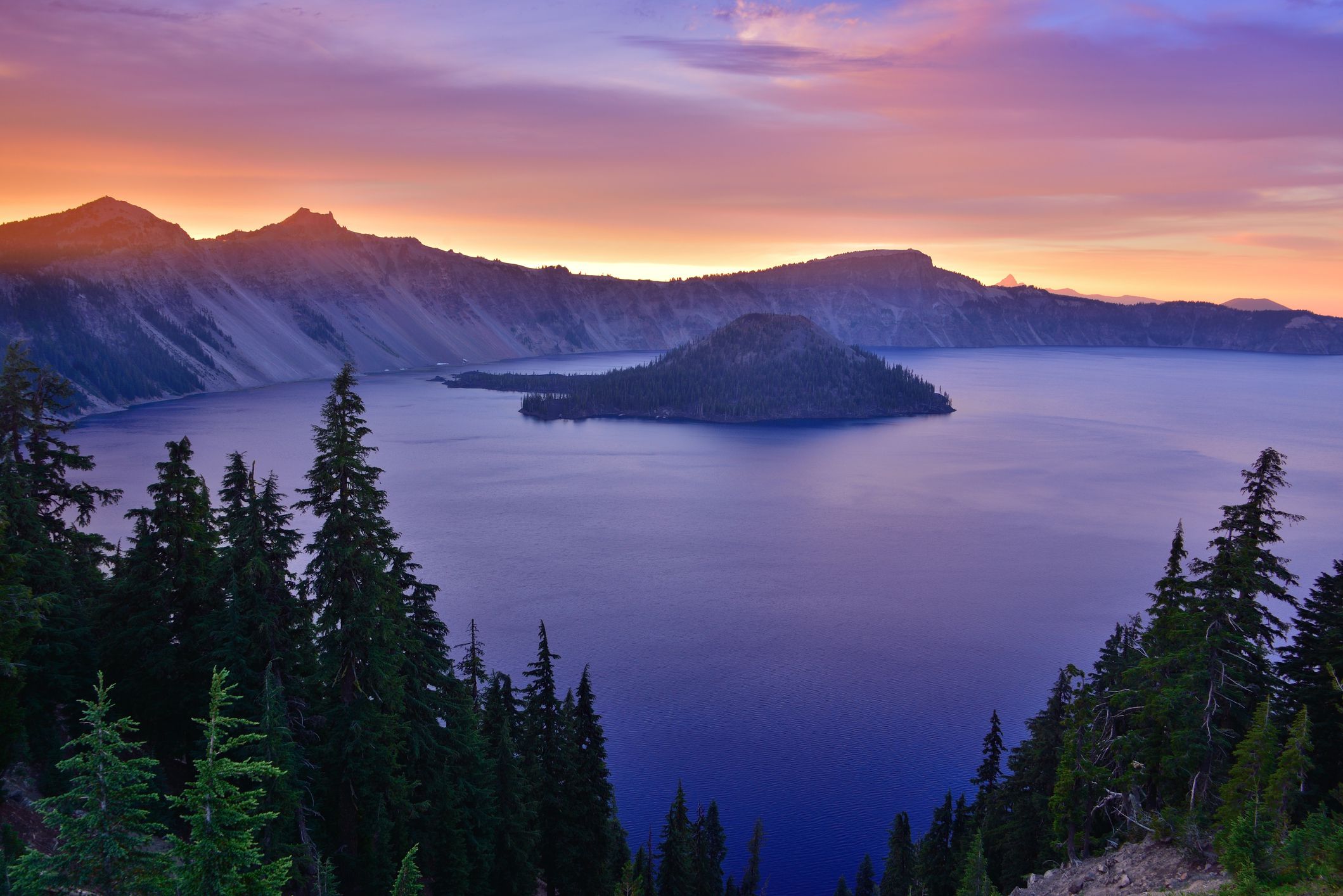 Wizard island at Crater Lake National Park